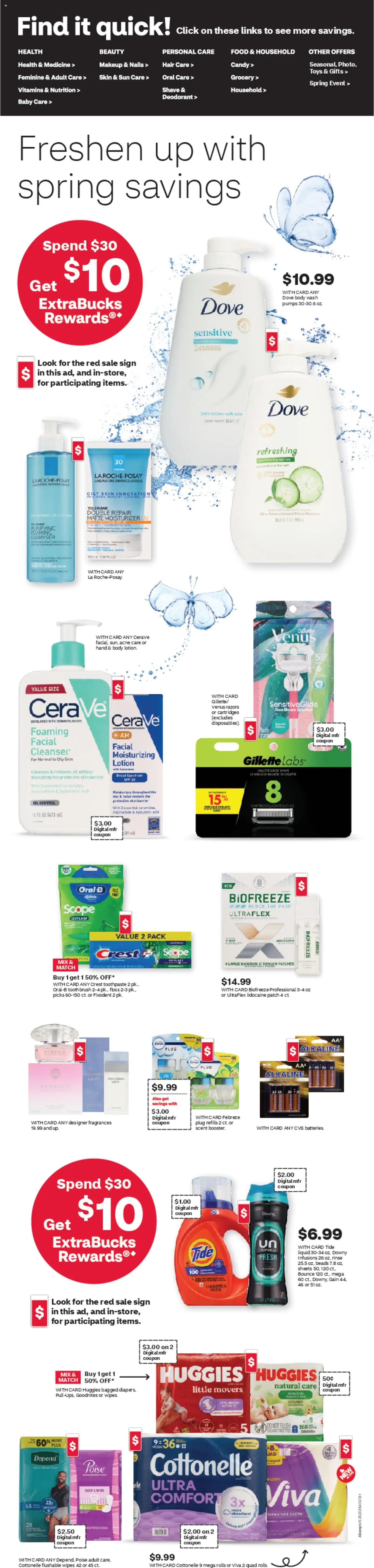 CVS Pharmacy Weekly Ad - AZ - valid from 12.04.2026 | Page: 3 | Products: Brush, Toothpaste, Body Wash, Water