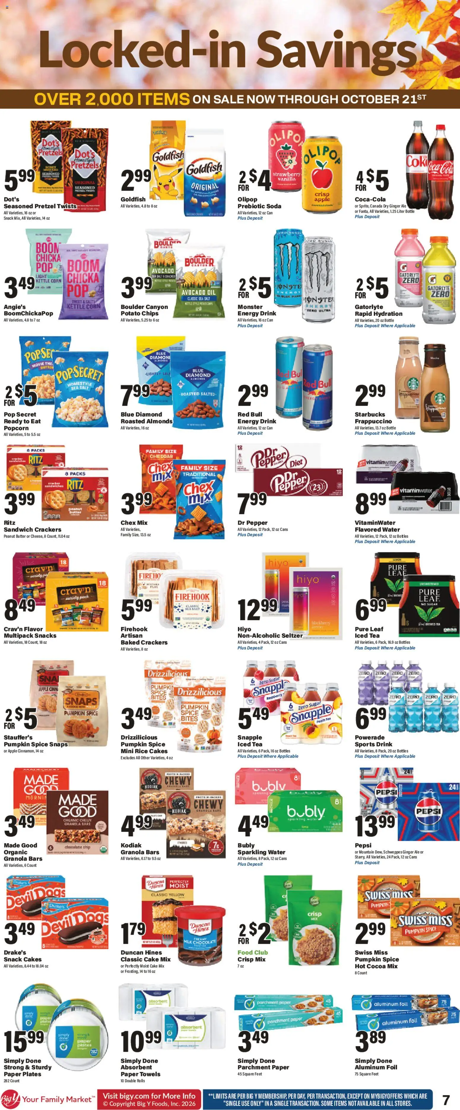 Big Y Weekly Ad - valid from 09/17/2026 | Page: 12 | Products: Roasted almonds, Mustard, Water, Kettle