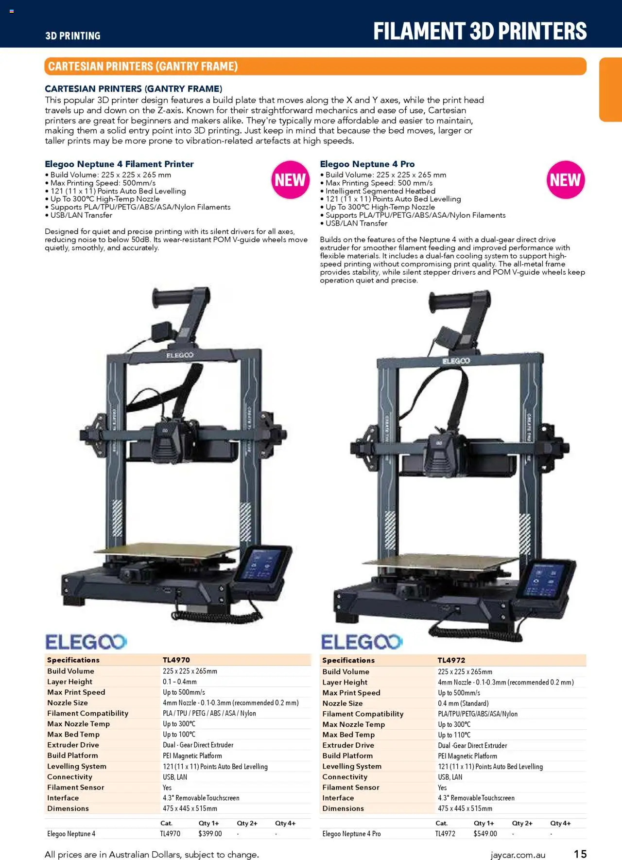 Jaycar catalogue - valid from 09/07/2025 | Page: 15 | Products: Printer, Bed