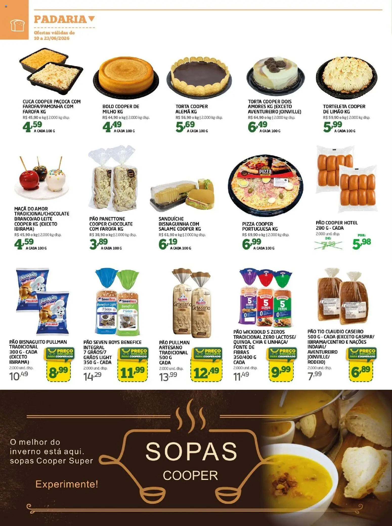 Cooper Folheto - válido de 10.06.2026 | Página: 6 | Produtos: Chia, Leite, Pizza, Paçoca