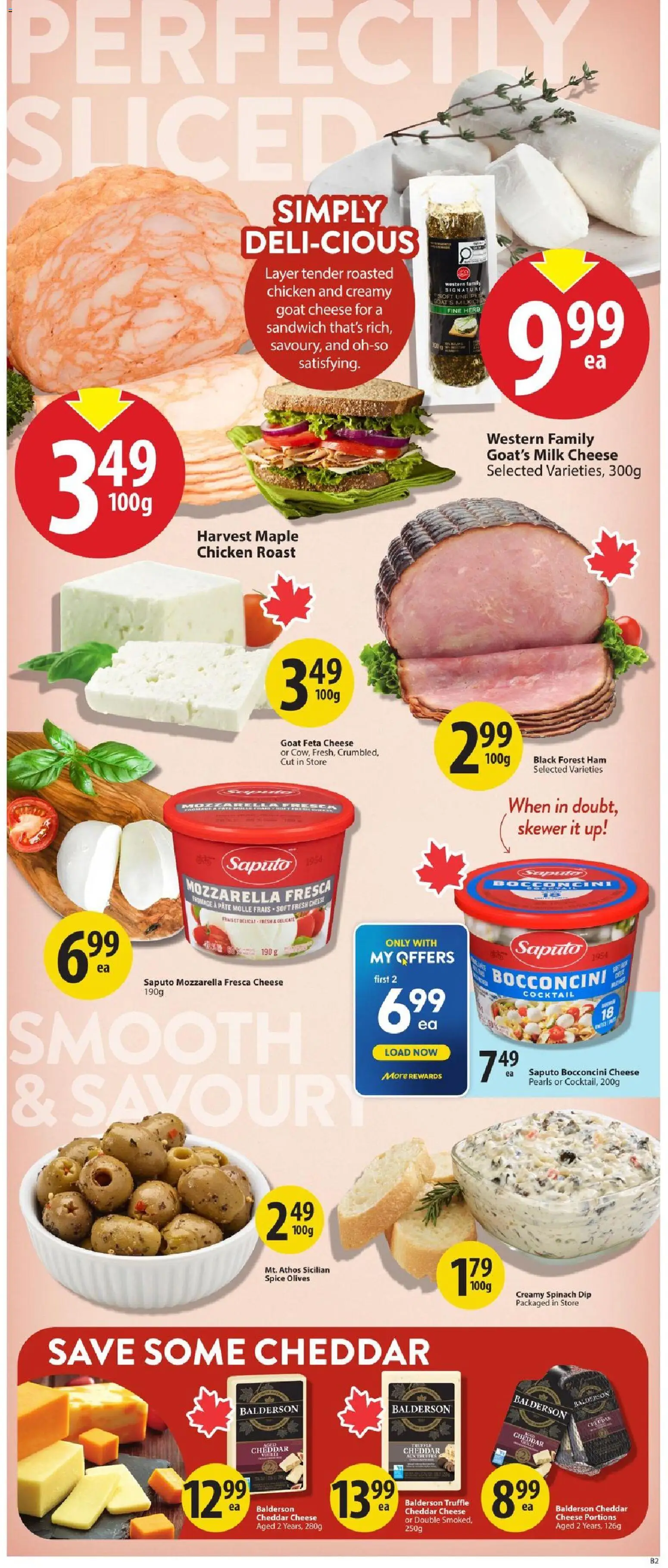 Save on foods flyer valid from Sep 17, 2026 | Page: 11 | Products: Spinach, Cheese, Ham, Chicken