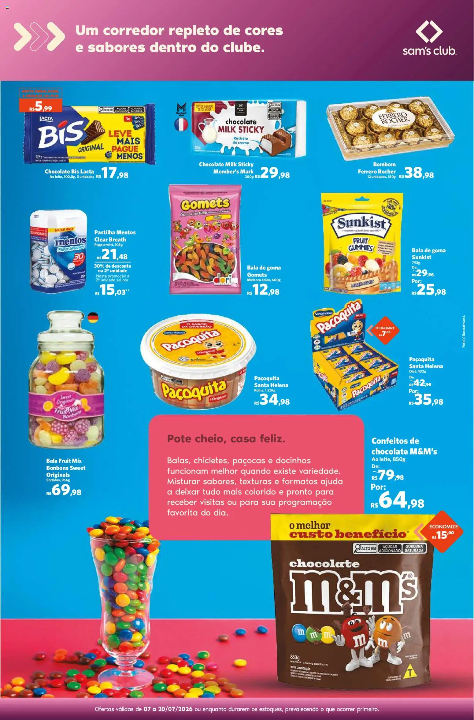Sam's Club Folheto - válido de 07/07/2026 | Página: 4 | Produtos: Chocolate, Ferrero Rocher, Açúcar, Bombom