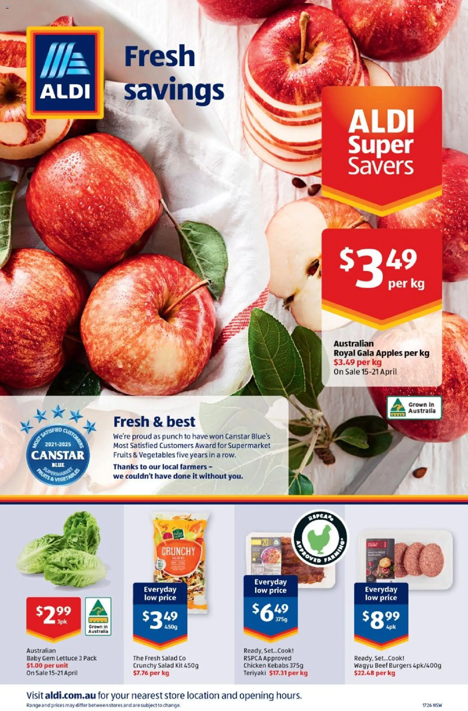 Aldi catalogue - valid from 15.04.2026 | Page: 24 | Products: Gem, Lettuce, Beef, Fruits