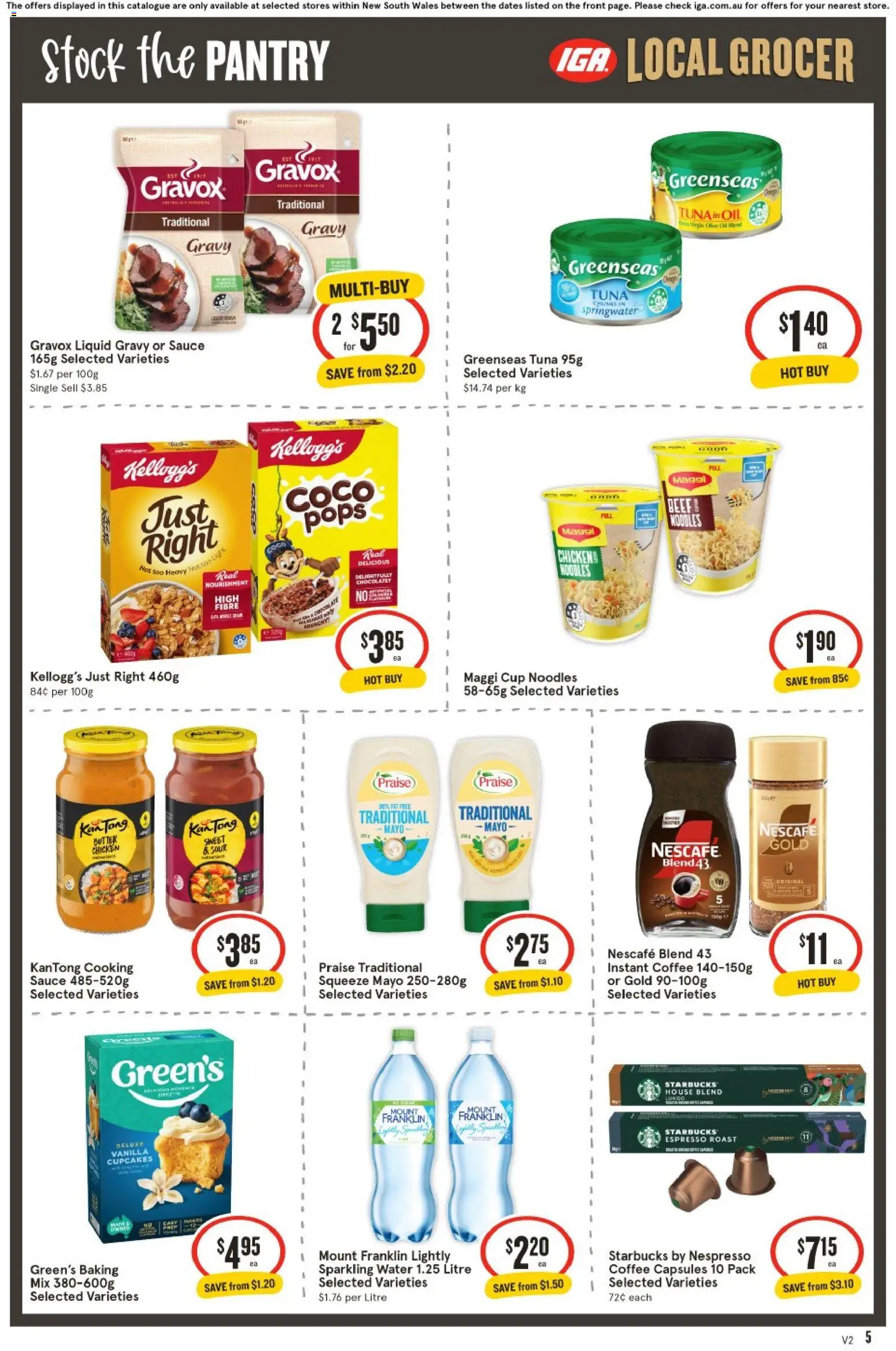 IGA catalogue - valid from 15/07/2026 | Page: 5 | Products: Crackers, Crumpets, Hat, Bakery