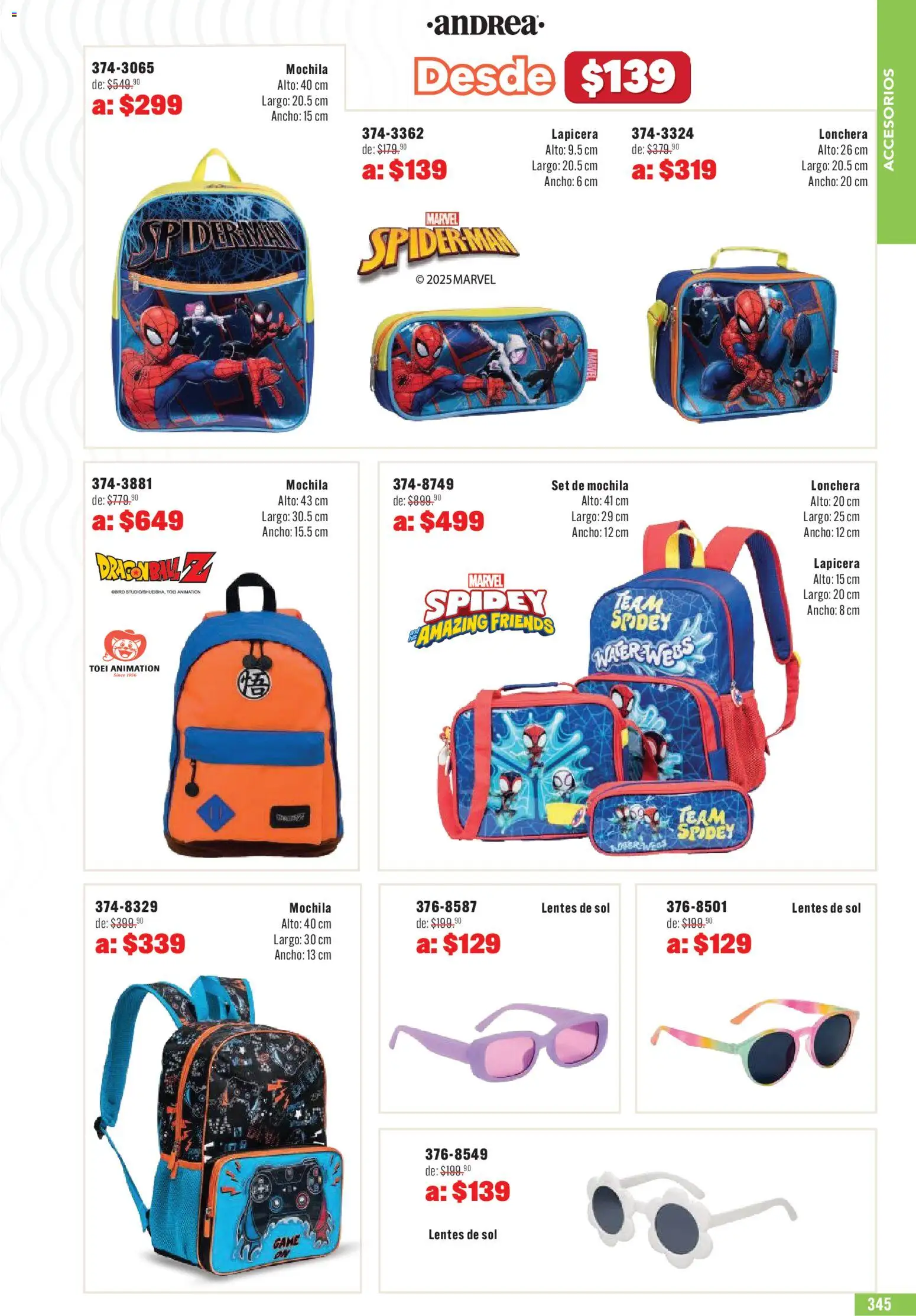 Nuevas ofertas de Andrea válidas en toda la República Mexicana desde el 03.05.2026. ¡Encuentra las mejores ofertas en Andrea catálogo Outlet! | Página: 345 | Productos: Lentes, Mochila, Lentes de sol