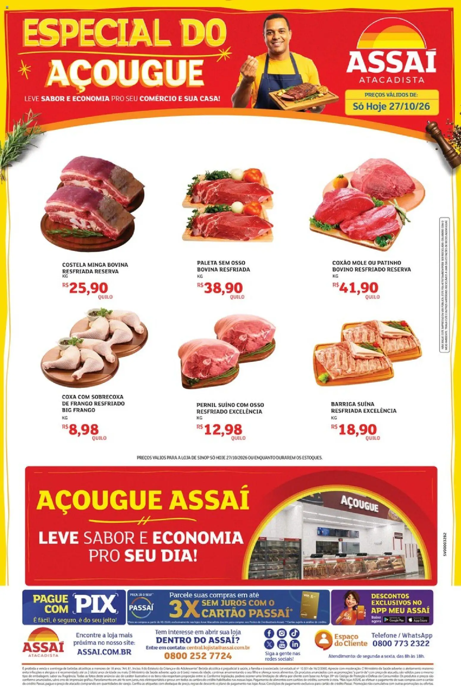 Assaí Atacadista Folheto - válido de 27/10/2026 | Página: 1