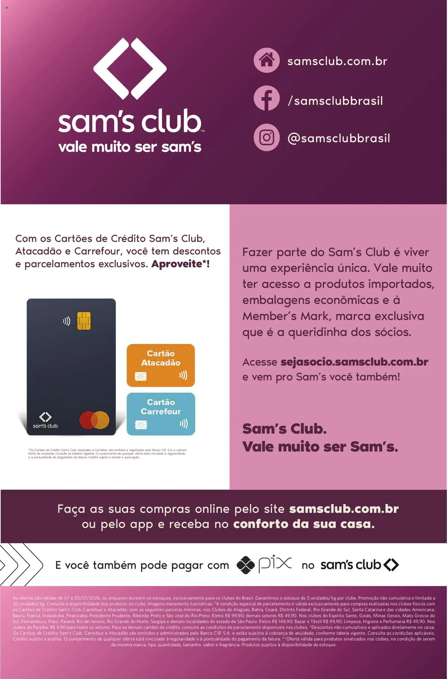 Sam's Club Folheto - válido de 07/07/2026 | Página: 11 | Produtos: Banco, Faca