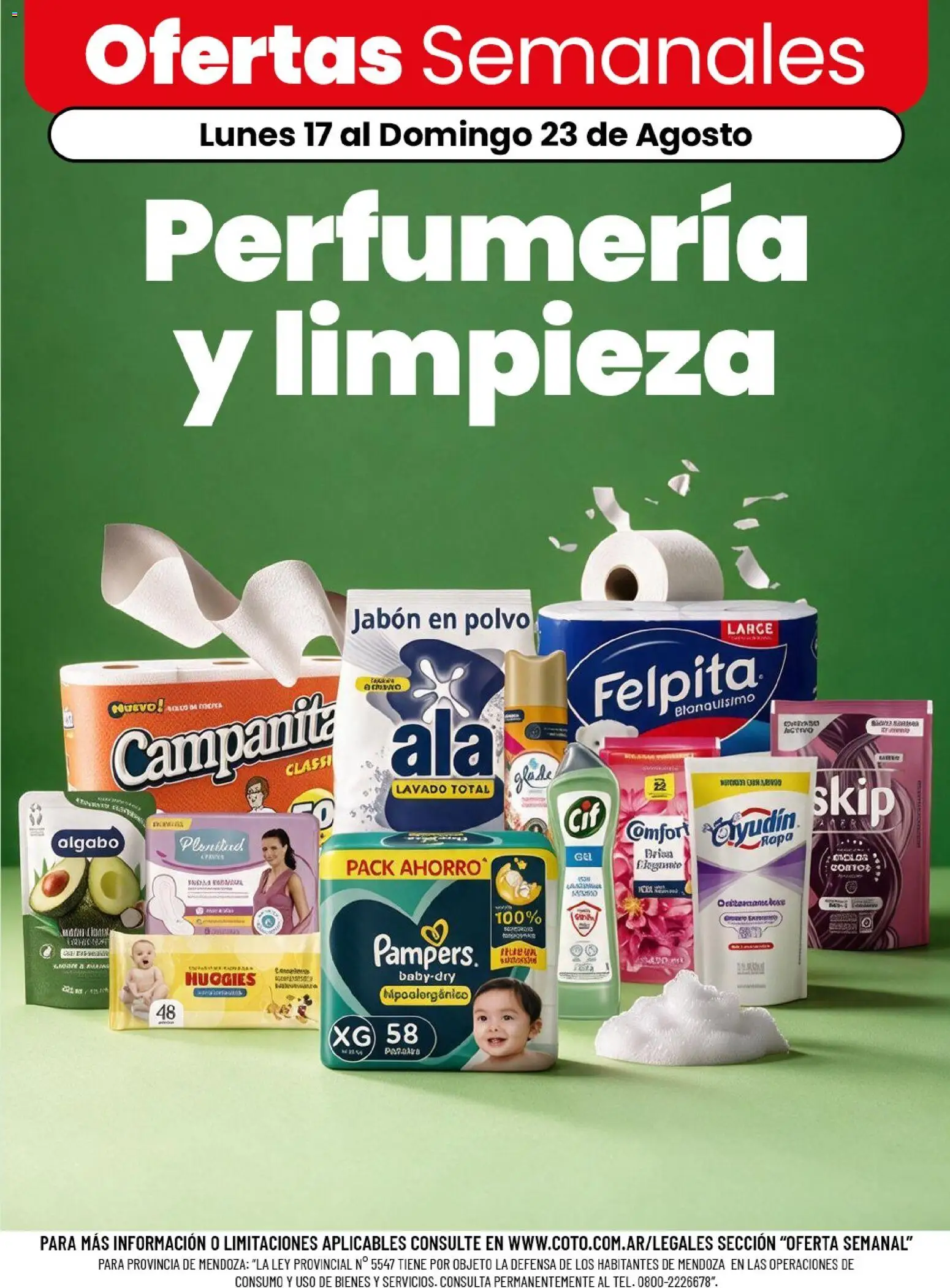 Coto -Perfumería y limpieza │ válido desde el 17/08/2026 | Página: 1 | Productos: Cocina, Polvo, Jabón en polvo, Ropa