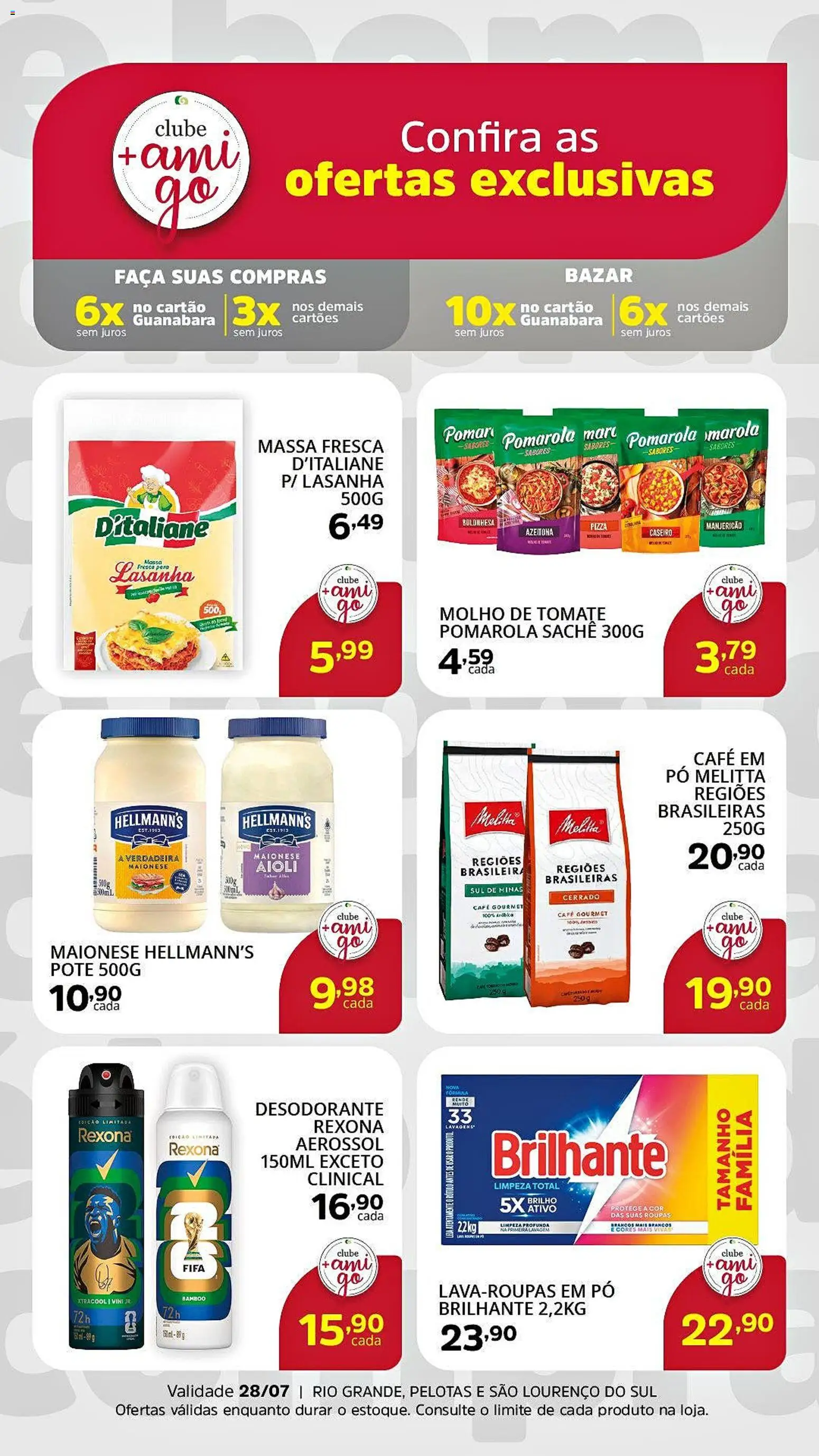 Supermercado Guanabara Folheto - válido de 17/07/2026 | Página: 2 | Produtos: Café, Roupas, Massa, Lasanha