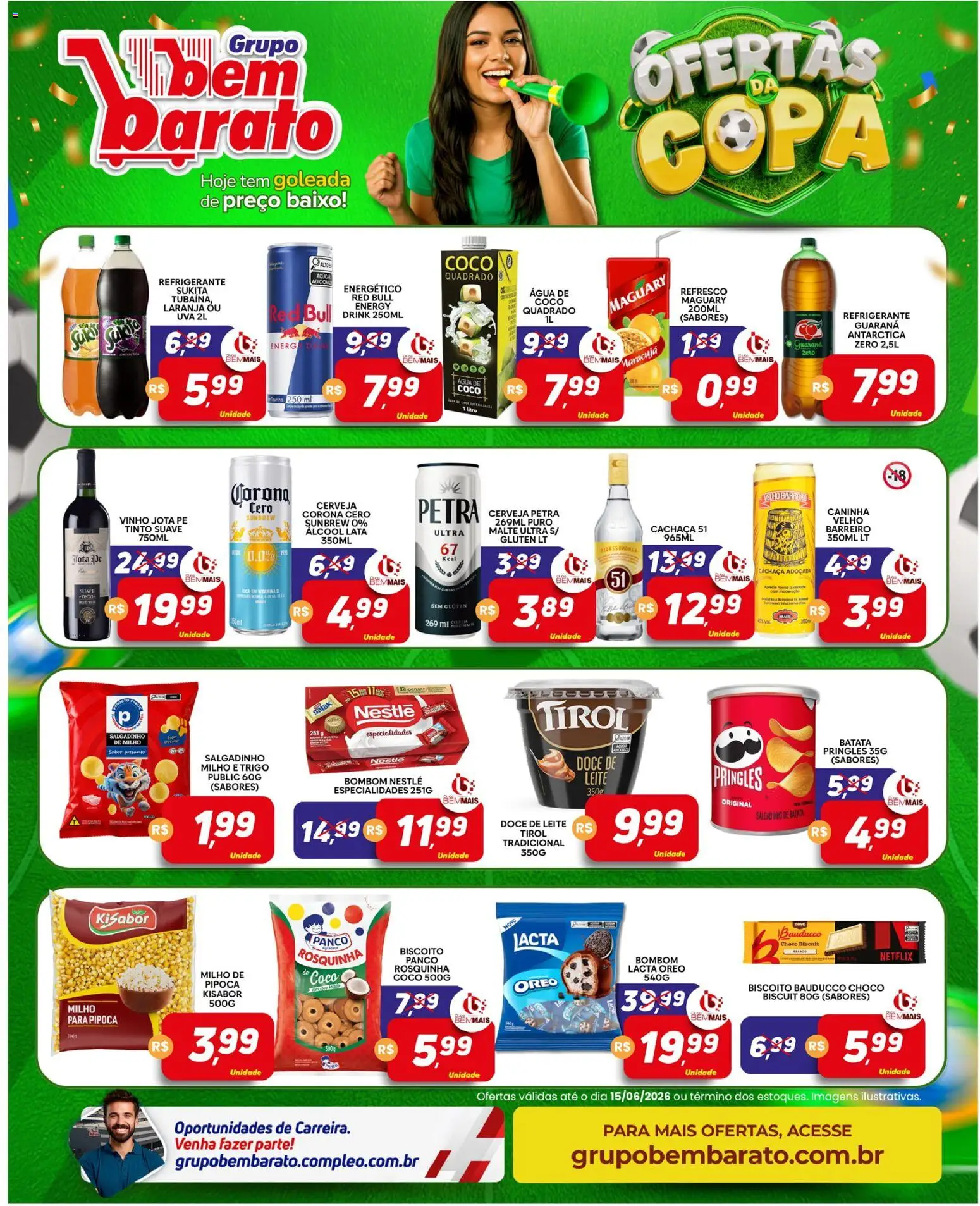 Supermercado Bem Barato Folheto - válido de 09.06.2026 | Página: 3 | Produtos: Água de coco, Vinho, Vitamina d, Batata