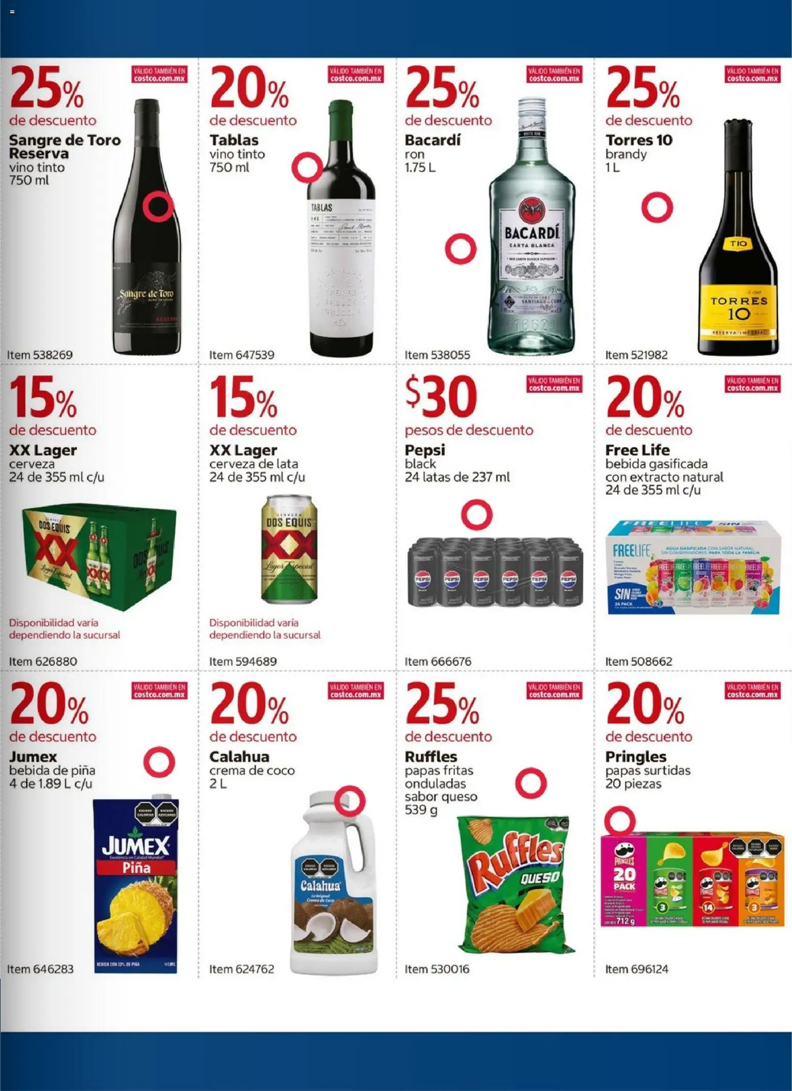Nuevas ofertas de Costco válidas en toda la República Mexicana desde el 08.06.2026. ¡Encuentra las mejores ofertas en Costco catálogo! | Página: 3 | Productos: Agua, Cerveza, Piña, Papas fritas
