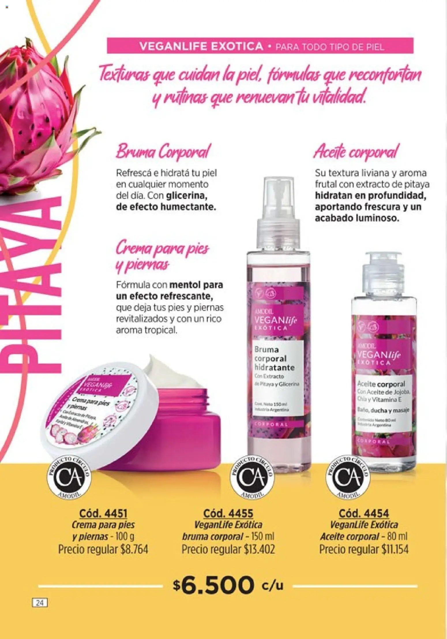 Catálogo Amodil Campaña 4 │ válido desde el 01/03/2026 | Página: 24 | Productos: Aceite, Bruma, Aceite corporal, Crema