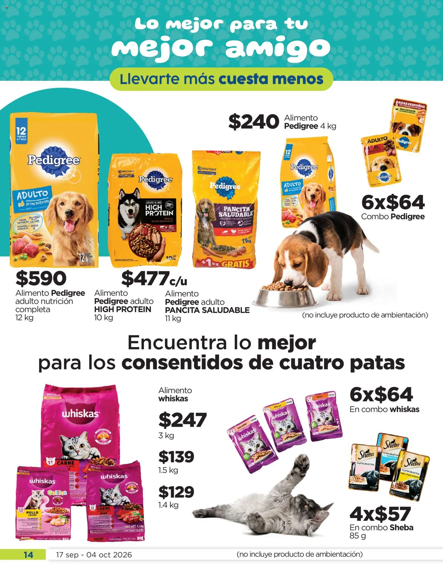 Nuevas ofertas de Chedraui válidas en toda la República Mexicana desde el 17/09/2026. ¡Encuentra las mejores ofertas en Chedraui folleto Llevarte más cuesta menos! | Página: 14 | Productos: Salmón, Pavo, Carne, Proteína
