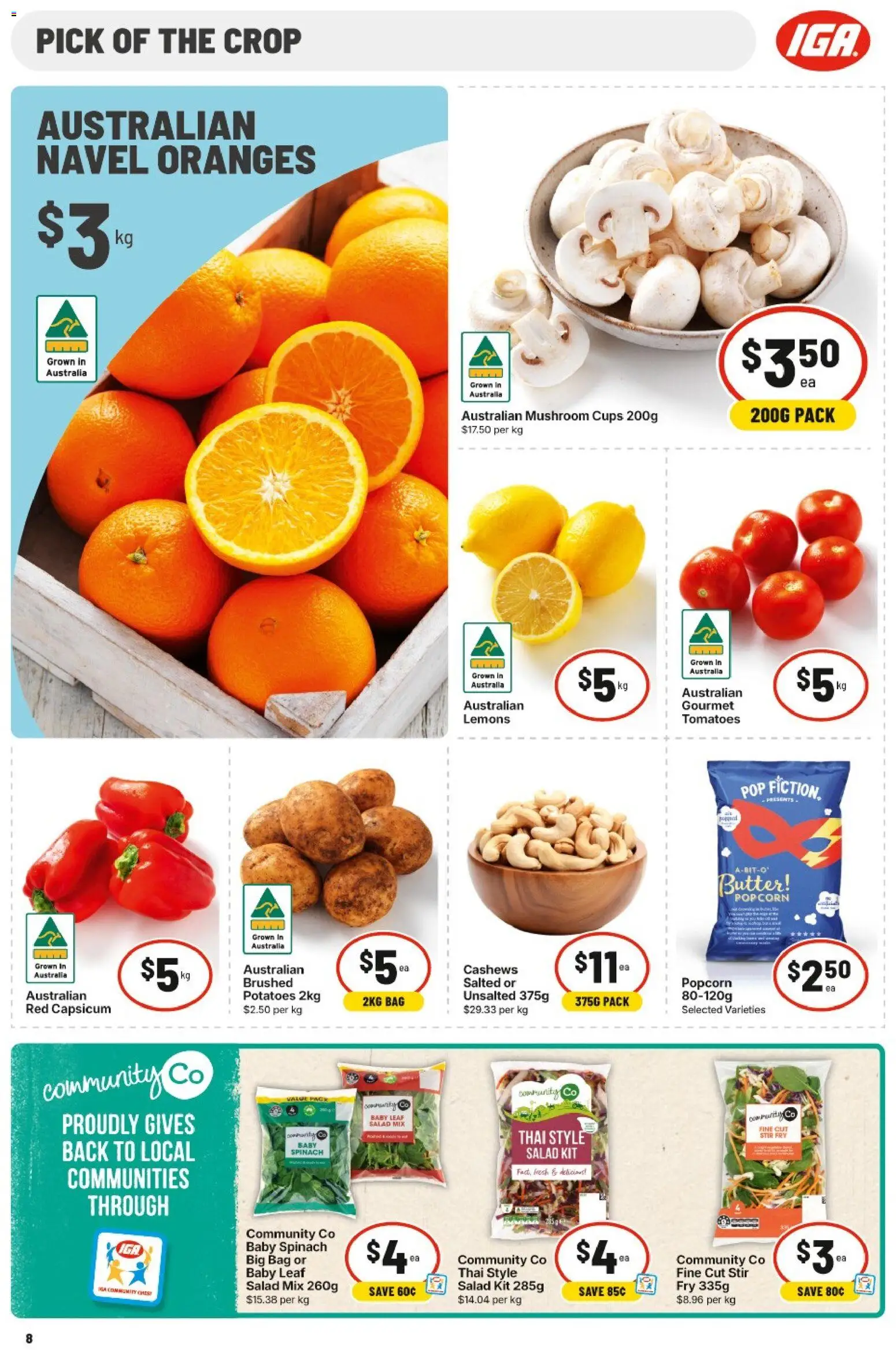 IGA catalogue - valid from 15/07/2026 | Page: 9 | Products: Cups, Capsicum, Salad, Bag