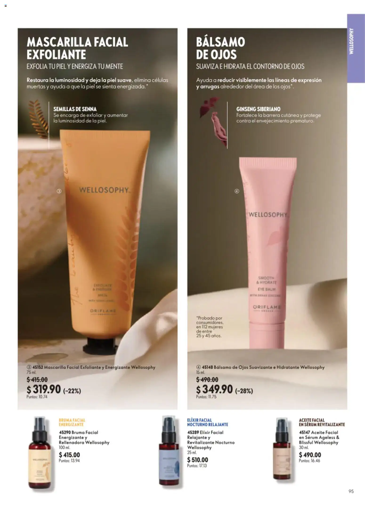 Nuevas ofertas de Oriflame válidas en toda la República Mexicana desde el 22/08/2026. ¡Encuentra las mejores ofertas en Oriflame campaña 12 2026! | Página: 95 | Productos: Contorno de ojos, Serum, Aceite, Bálsamo