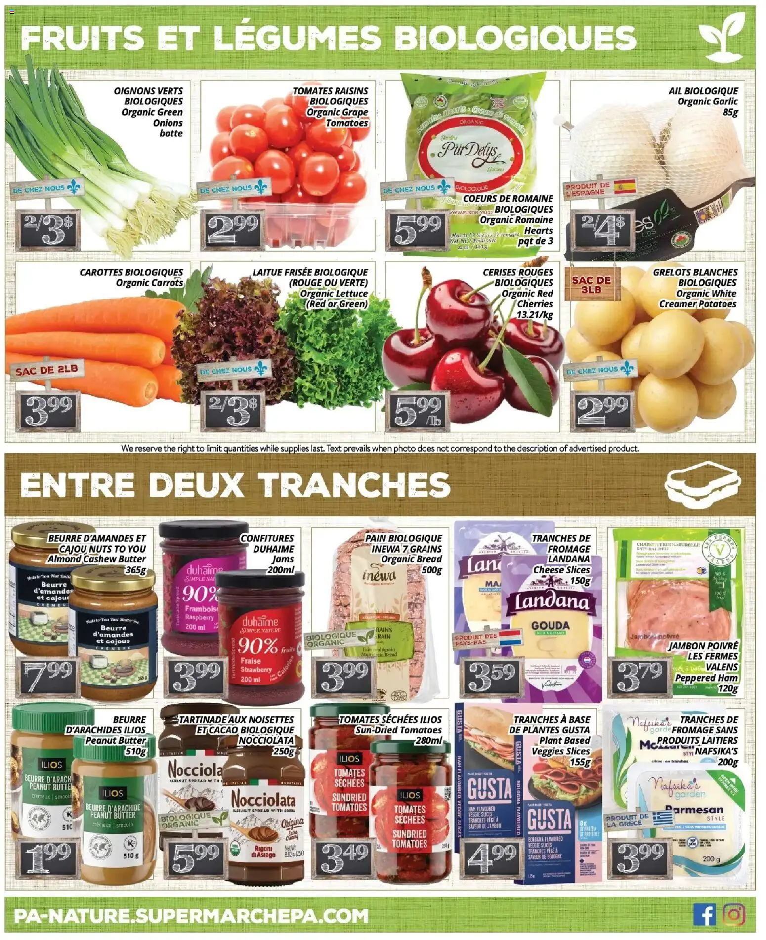 Pa Supermarché flyer valid from Jun 22, 2026 | Page: 4 | Products: Potatoes, Cheese, Bread, Ham