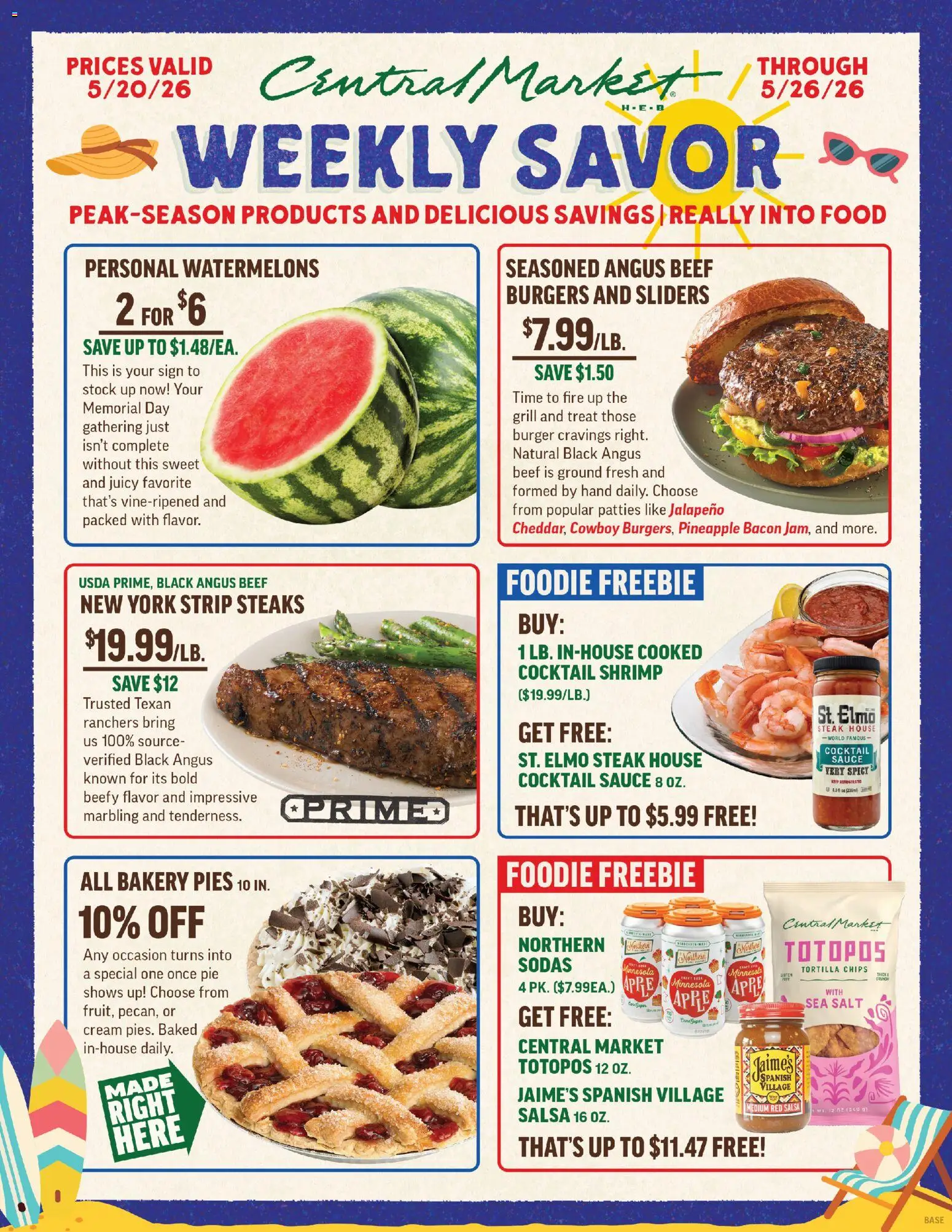 Central Market Weekly Ad - valid from 20.05.2026 | Page: 1 | Products: Pineapple, Chips, Sauce, Salt