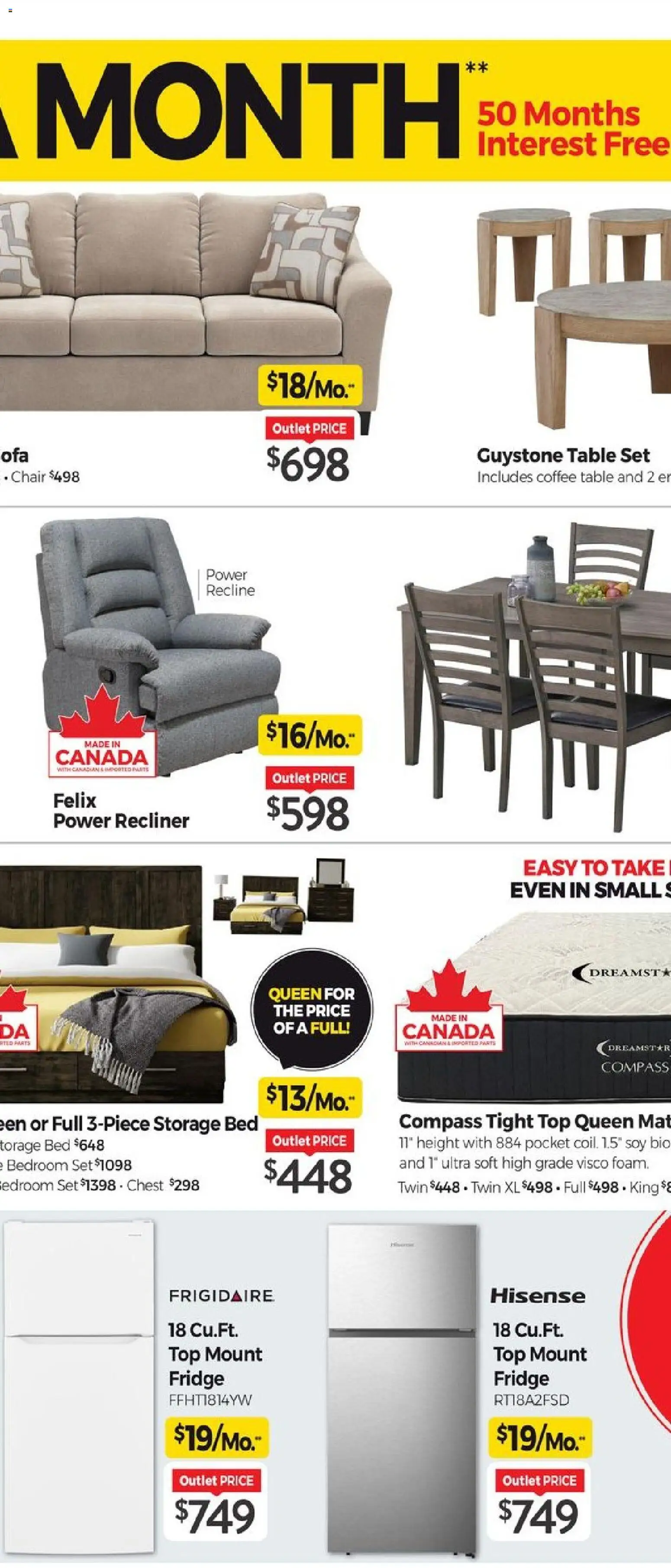 Tepperman's flyer valid from Aug 14, 2026 | Page: 10 | Products: Bed, Table, Chair, Coffee