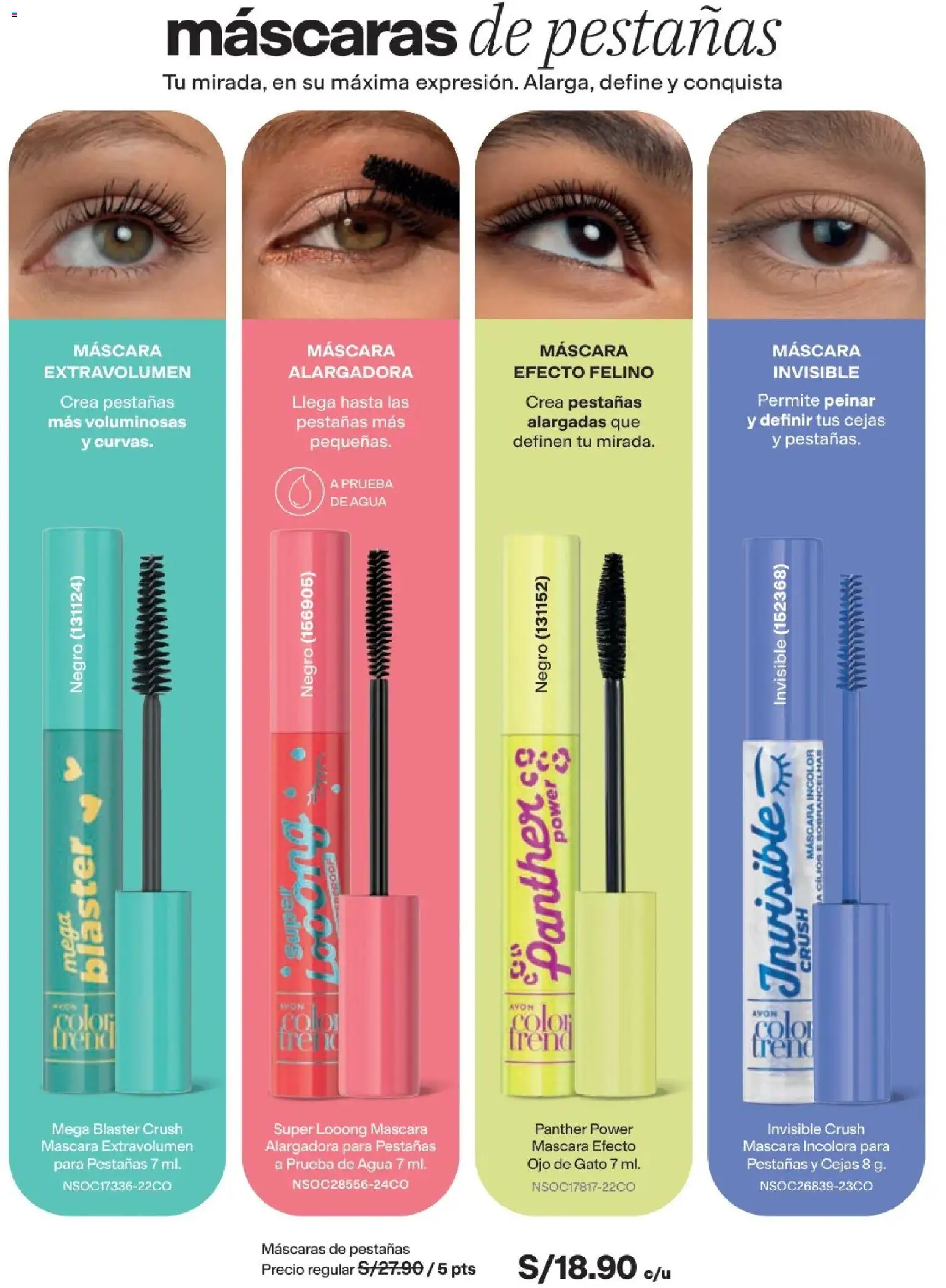 Catálogo Avon válido desde 22/07/2026 | Página: 52 | Productos: Máscara