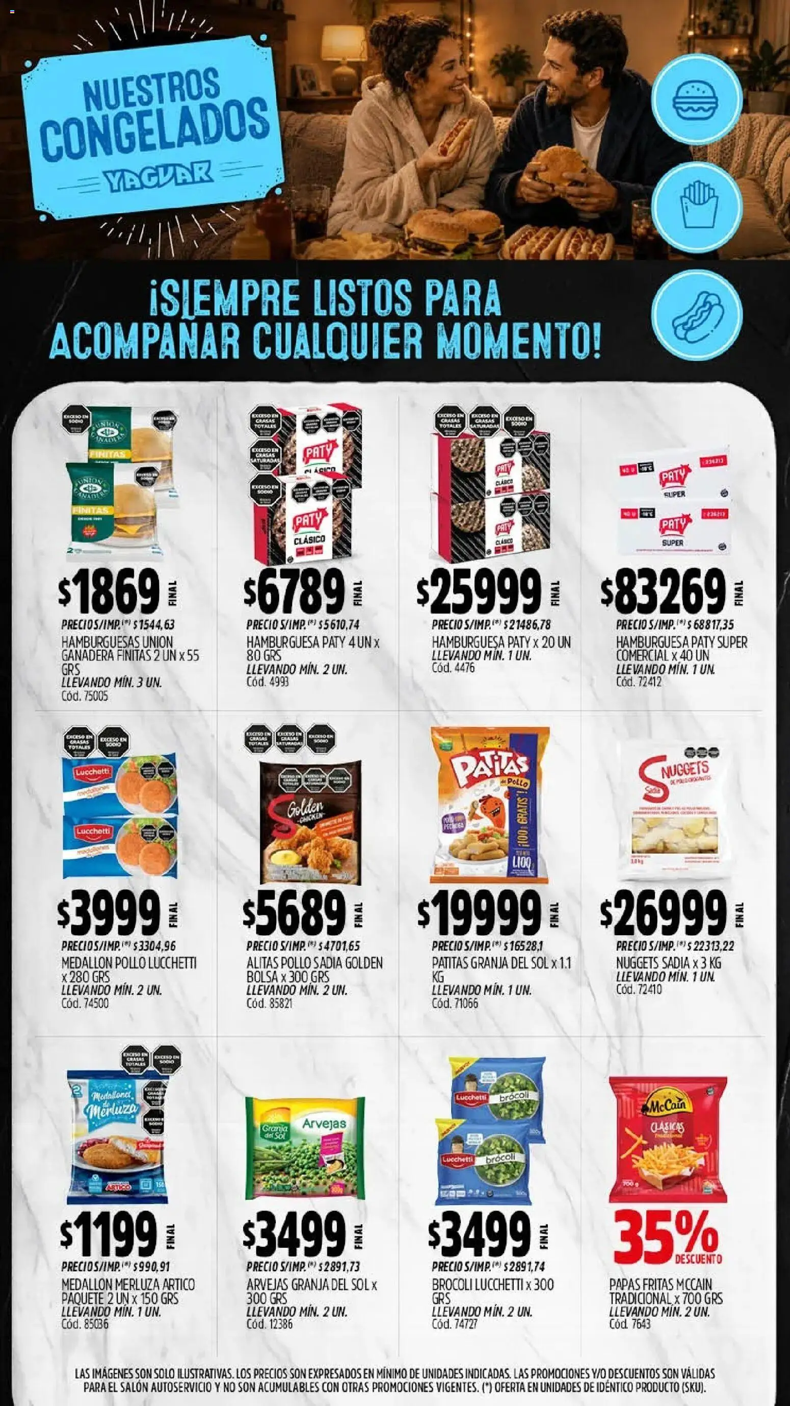 Yaguar - Oferta Semanal Chaco │ válido desde el 03/08/2026 | Página: 10 | Productos: Pollo, Arvejas, Brocoli, Papas fritas