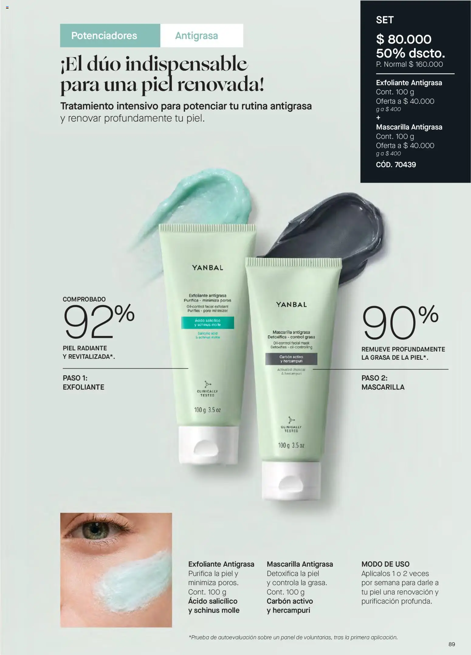 Yanbal revista - valida desde el 18/07/2026 | Página: 89 | Productos: Antigrasa, Sobre, Mascarilla