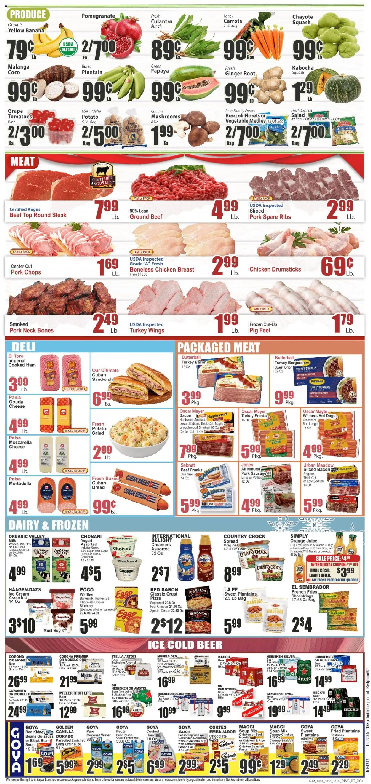 Key Food Weekly Ad - valid from 10/02/2026 | Page: 4 | Products: Vitamin, Pomegranate, Seafood, Drumsticks