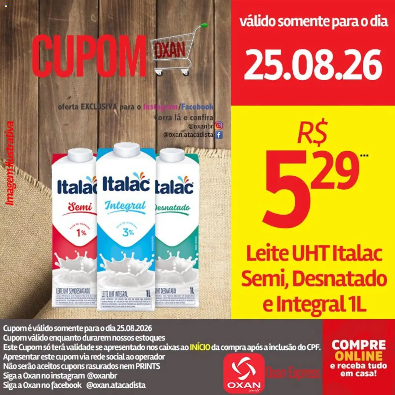 Oxan Atacadista Folheto - válido de 25/08/2026 | Página: 17 | Produtos: Leite