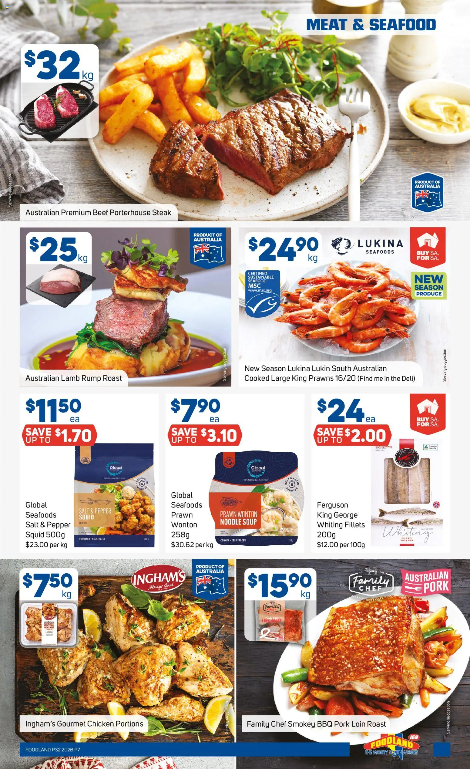 Foodland catalogue - valid from 05/08/2026 | Page: 7 | Products: Meat, Steak, Pepper, Seafood