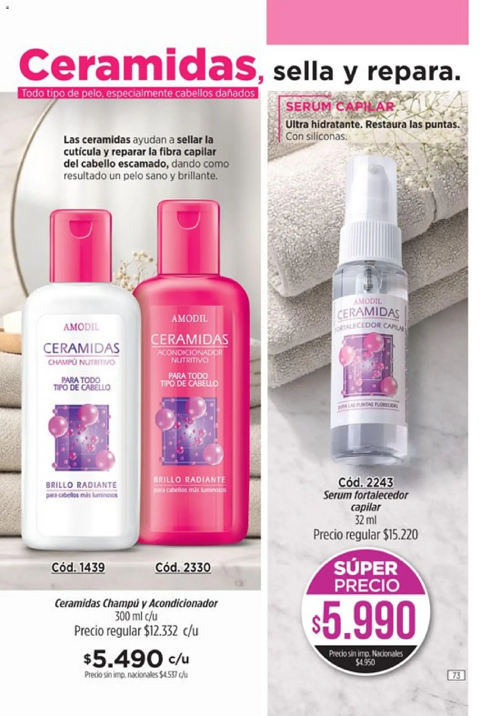 Catálogo Amodil Campaña 9 │ válido desde el 05.05.2026 | Página: 73 | Productos: Champú, Acondicionador, Brillo, Radiante