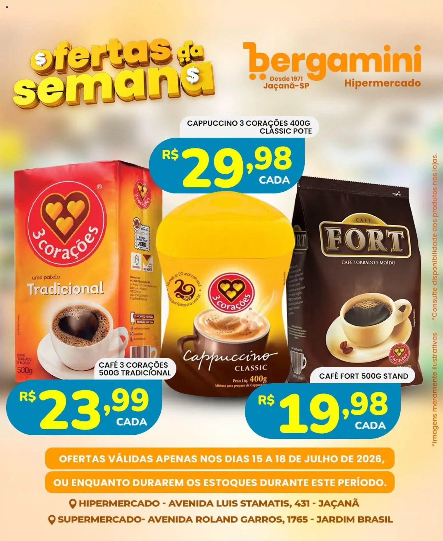 Supermercado Bergamini Folheto - válido de 15/07/2026 | Página: 8 | Produtos: Café