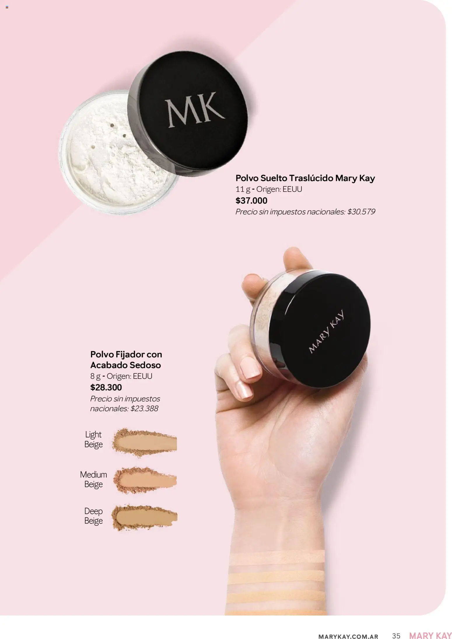 Mary Kay catálogo │ válido desde el 01/08/2026 | Página: 35 | Productos: Polvo, Fijador