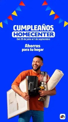 Homecenter catálogo -  Vista previa de la revista de la tienda Homecenter valido desde el 28/07/2026