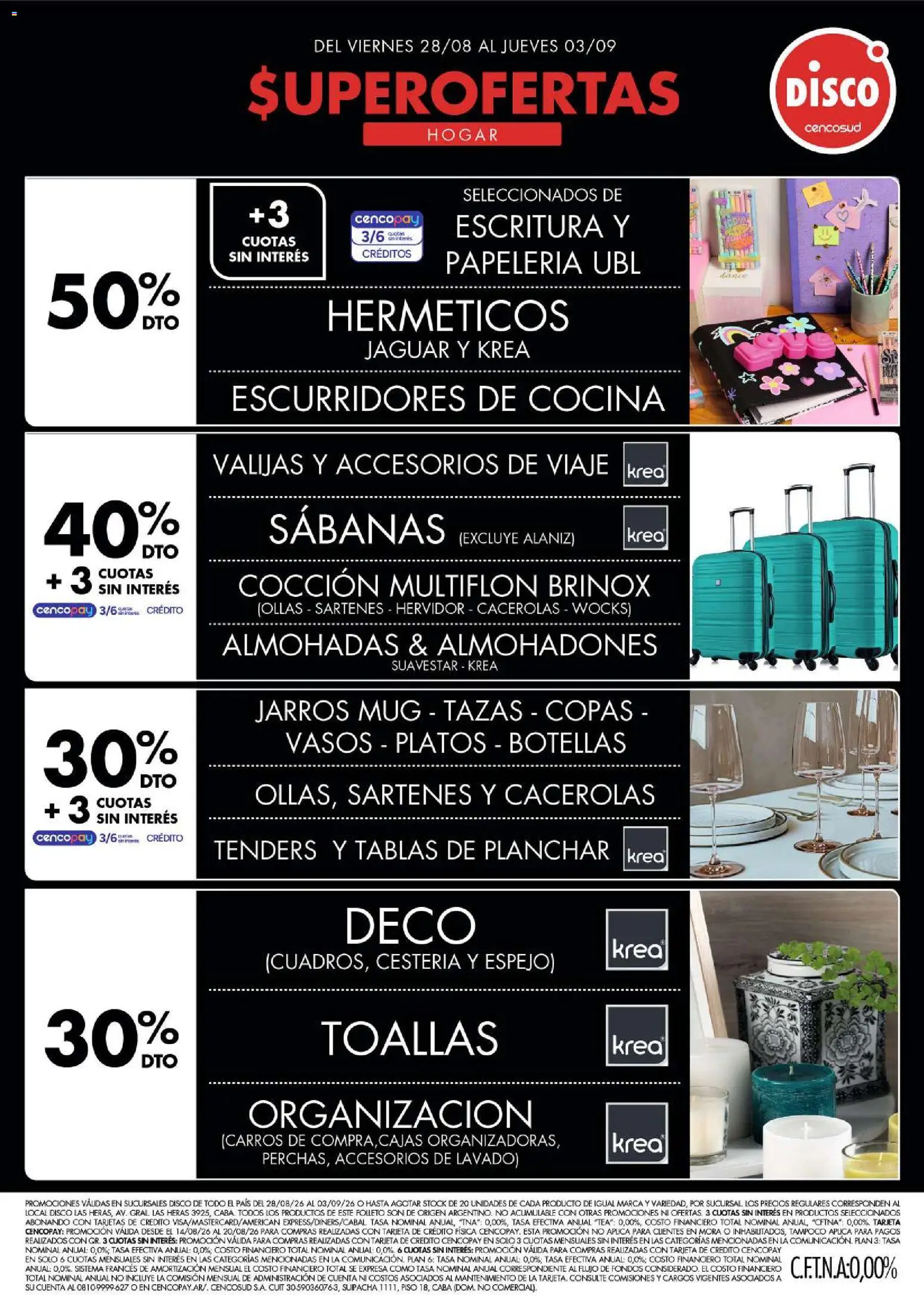Disco - Ofertas | Electro, T. Libre y más │ válido desde el 27/08/2026 | Página: 3 | Productos: Disco, Sabanas, Toallas, Vasos