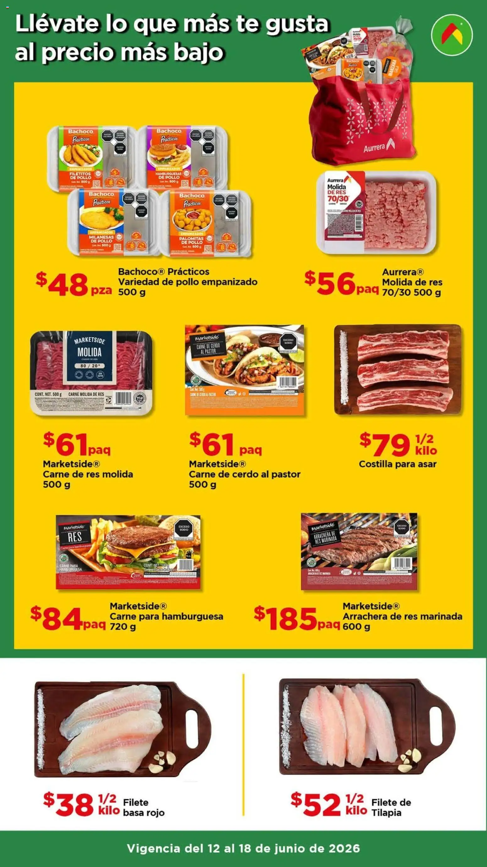 Nuevas ofertas de Bodega Aurrerá válidas en toda la República Mexicana desde el 12.06.2026. ¡Encuentra las mejores ofertas en Bodega Aurrerá folleto Date un gusto sin gastar de más! | Página: 2 | Productos: Pollo, Manzana, Cerdo, Té