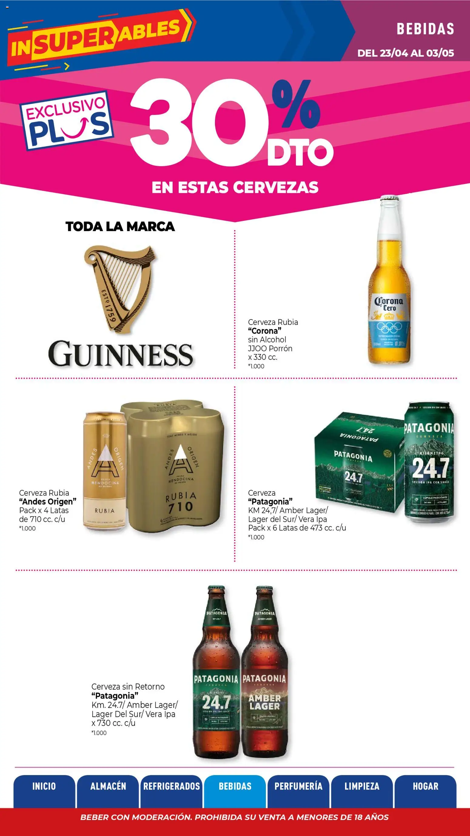 La Anonima catálogo │ válido desde el 23.04.2026 | Página: 22 | Productos: Cerveza