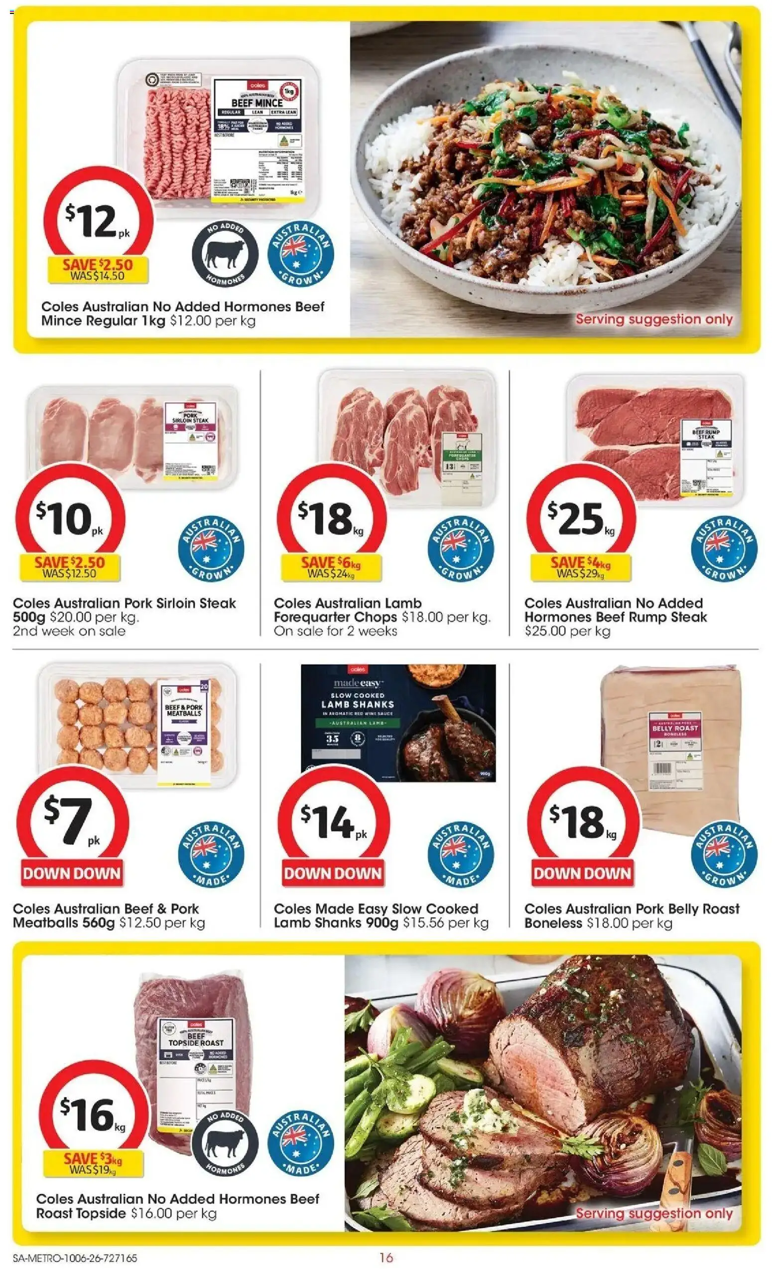 Coles catalogue - valid from 09.06.2026 | Page: 16 | Products: Wine, Lamb, Beef, Steak