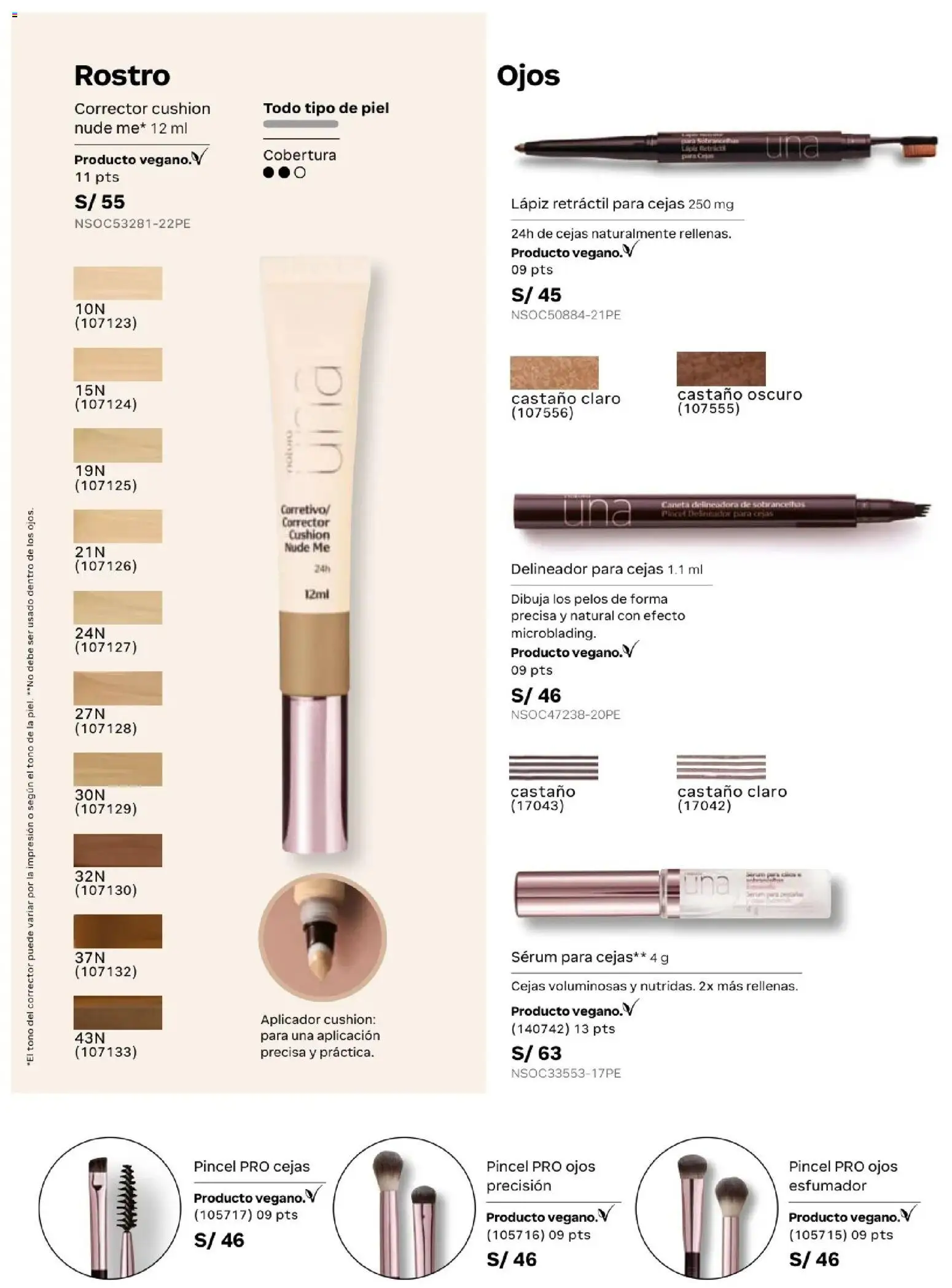 Catálogo Natura válido desde 24.05.2026 | Página: 67 | Productos: Delineador, Pincel, Corrector