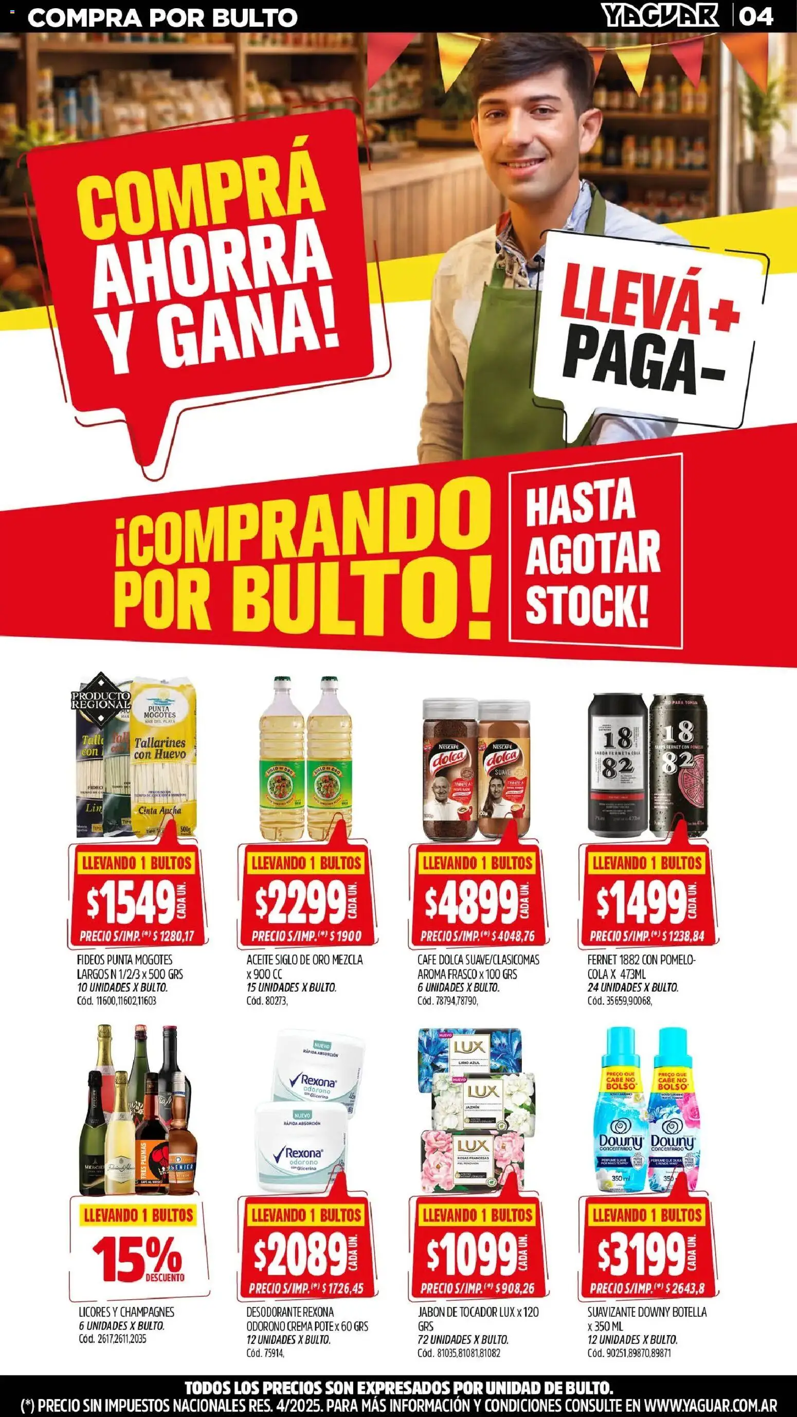Yaguar - Oferta Semanal Mar del Plata │ válido desde el 31/08/2026 | Página: 4 | Productos: Huevo, Café, Bolso, Crema