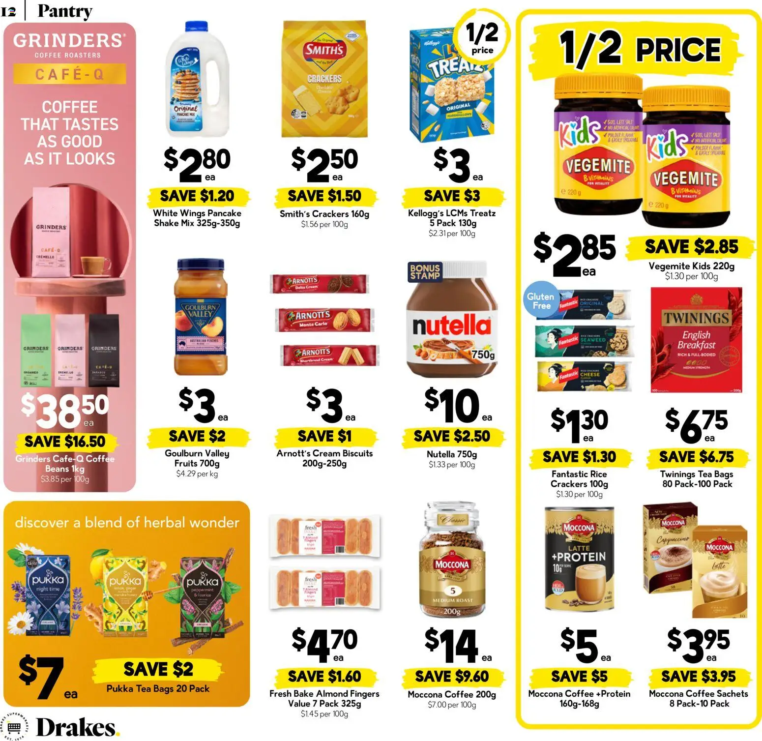 Drakes catalogue - valid from 30/09/2026 | Page: 12 | Products: Protein, Biscuits, Cappuccino, Moccona