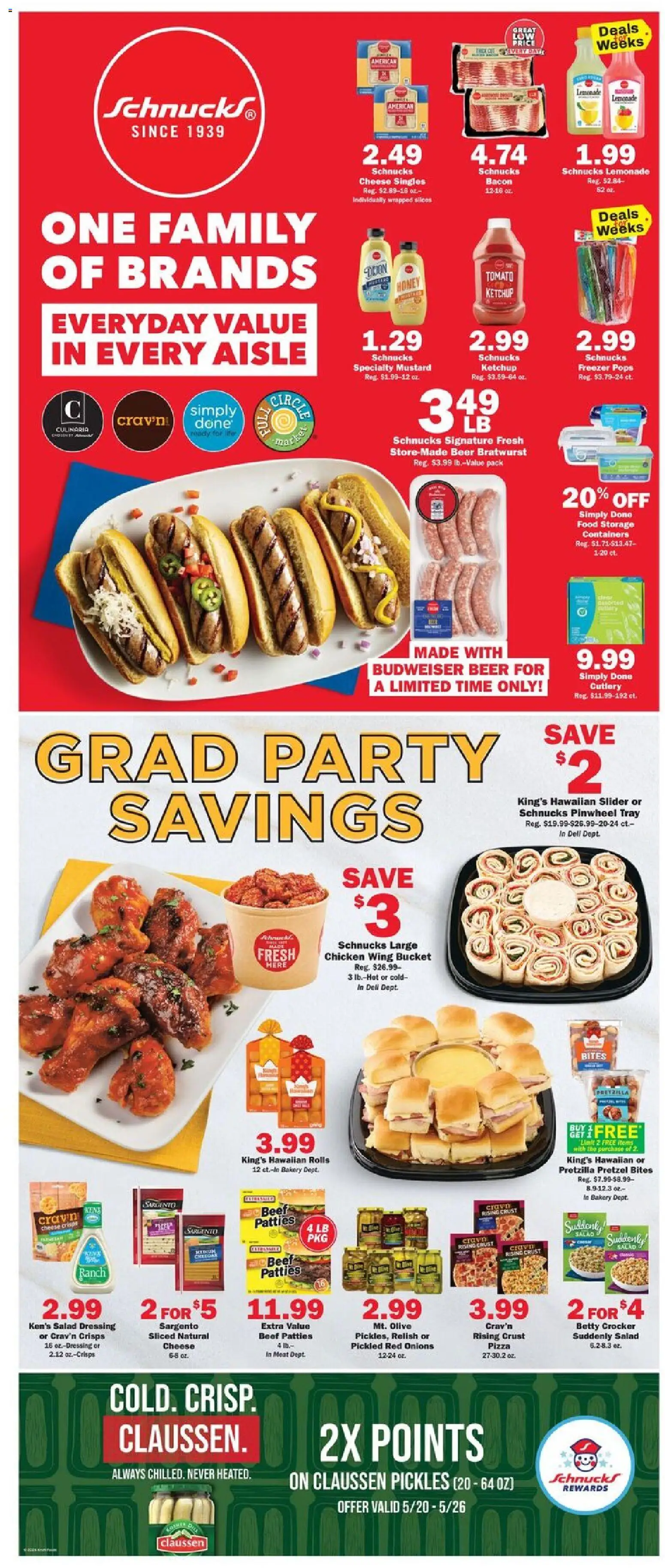 Schnucks Weekly Print Ad - MO - valid from 20.05.2026 | Page: 2 | Products: Bakery, Cheese, Beer, Beef