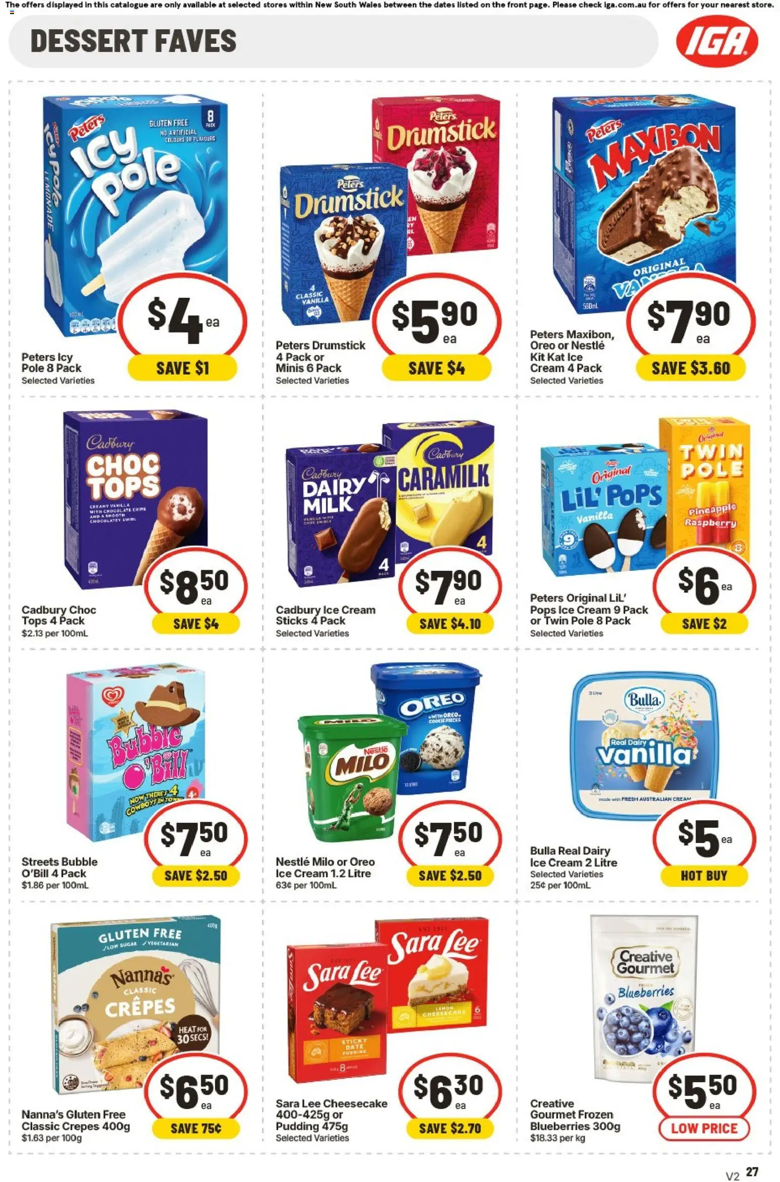 IGA catalogue - valid from 02/09/2026 | Page: 26 | Products: Milk, Dairy, Blueberries, Vanilla