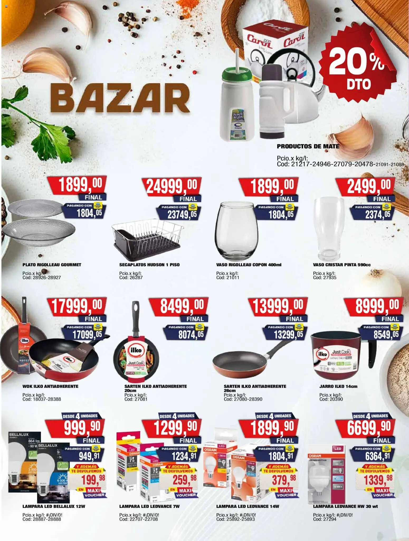 Maxiconsumo Ofertas │ válido desde el 07/09/2026 | Página: 32 | Productos: Mate, Wok, Pan, Té