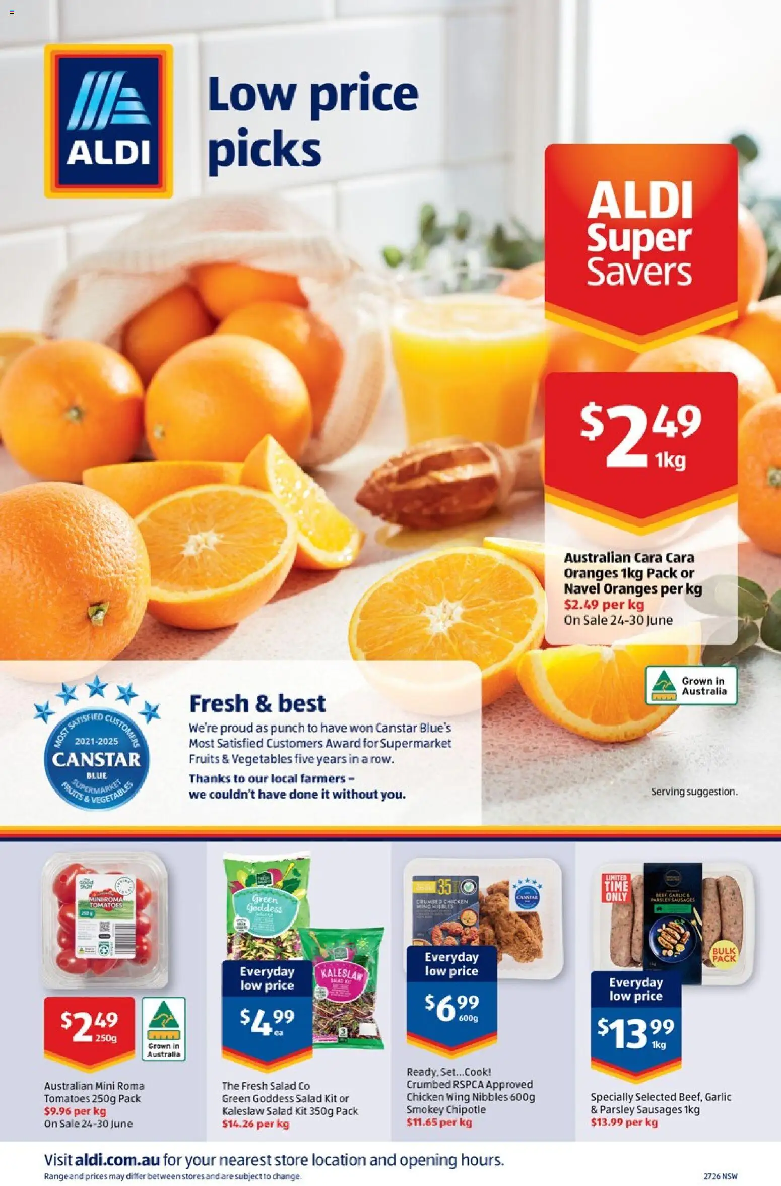Aldi catalogue - valid from 01/07/2026 | Page: 20 | Products: Oranges, Salad, Garlic, Parsley