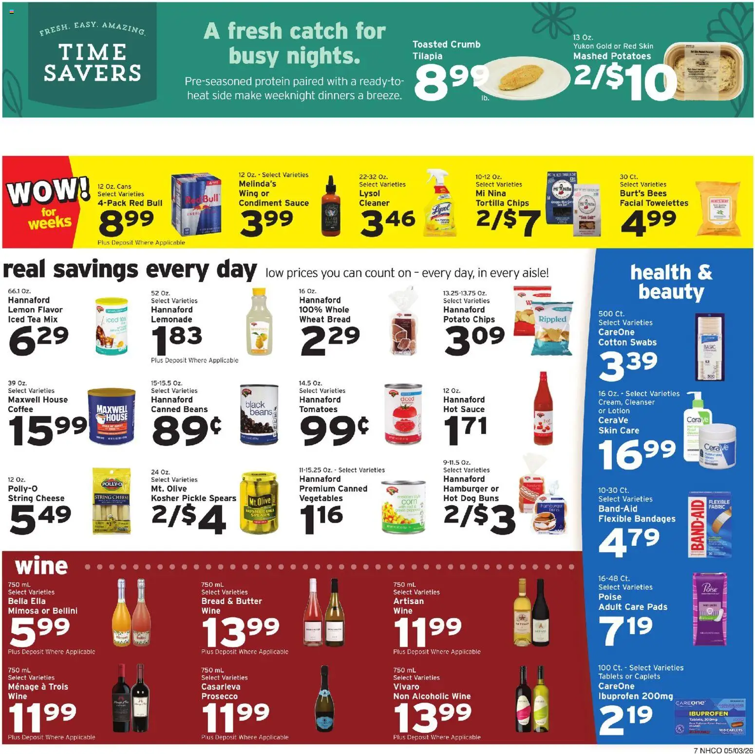 Hannaford Weekly Ad - valid from 03.05.2026 | Page: 11 | Products: Cheese, Tomatoes, Chips, Pads