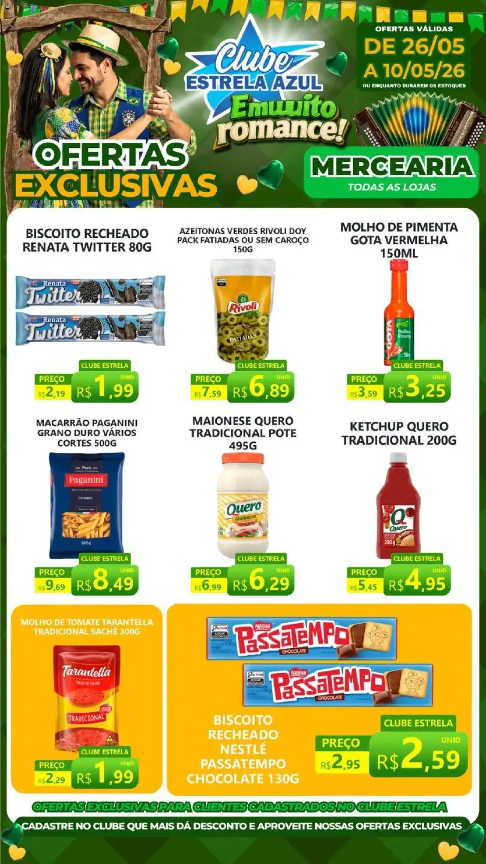 Estrela Azul Folheto - válido de 26.05.2026 | Página: 3 | Produtos: Pimenta, Biscoito, Chocolate, Ketchup