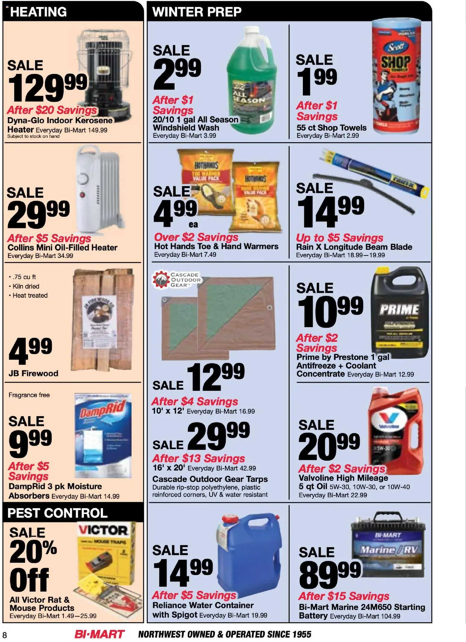 Bi-Mart Weekly Ad - valid from 09/29/2026 | Page: 8 | Products: Oil, Water, Antifreeze, Mouse