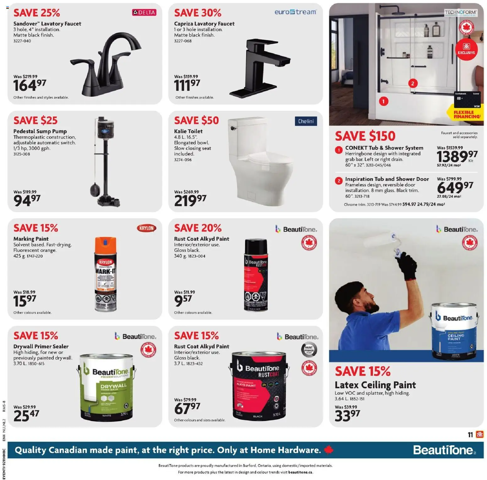 Home Hardware flyer valid from 12.03.2026 | Page: 12 | Products: Shower, Coat