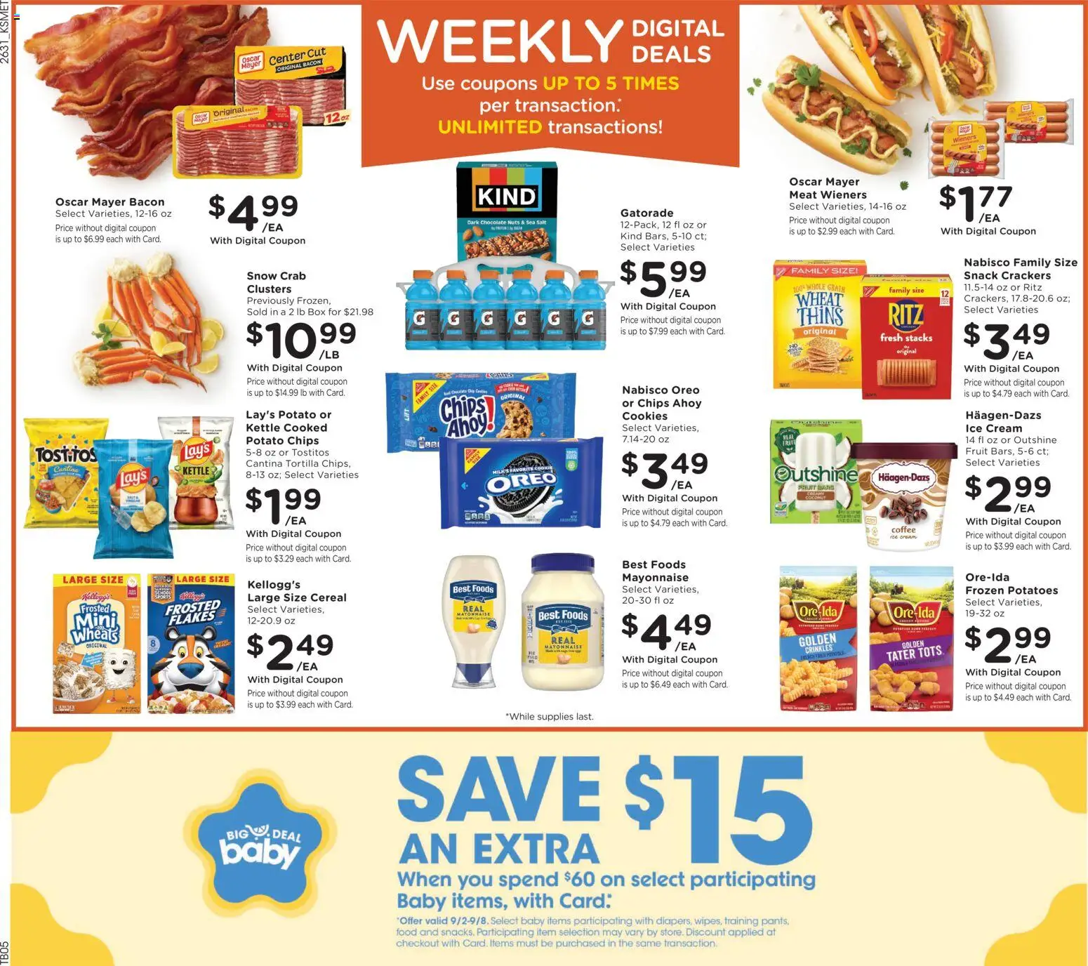 King Soopers Weekly Ad - valid from 09/02/2026 | Page: 2 | Products: Meat, Bacon, Fruit, Mayonnaise