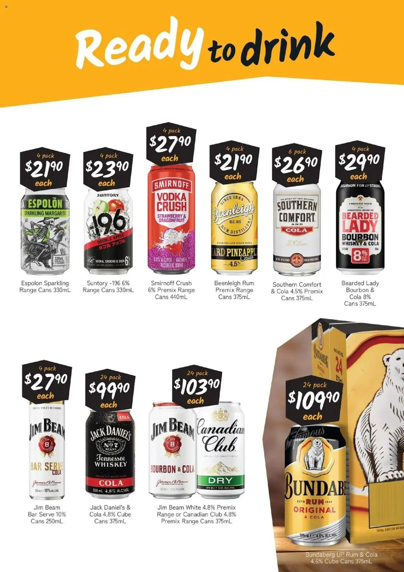 Cellarbrations catalogue - valid from 07/09/2026 | Page: 5 | Products: Jim Beam, Vodka, Rum, Jack Daniel’s