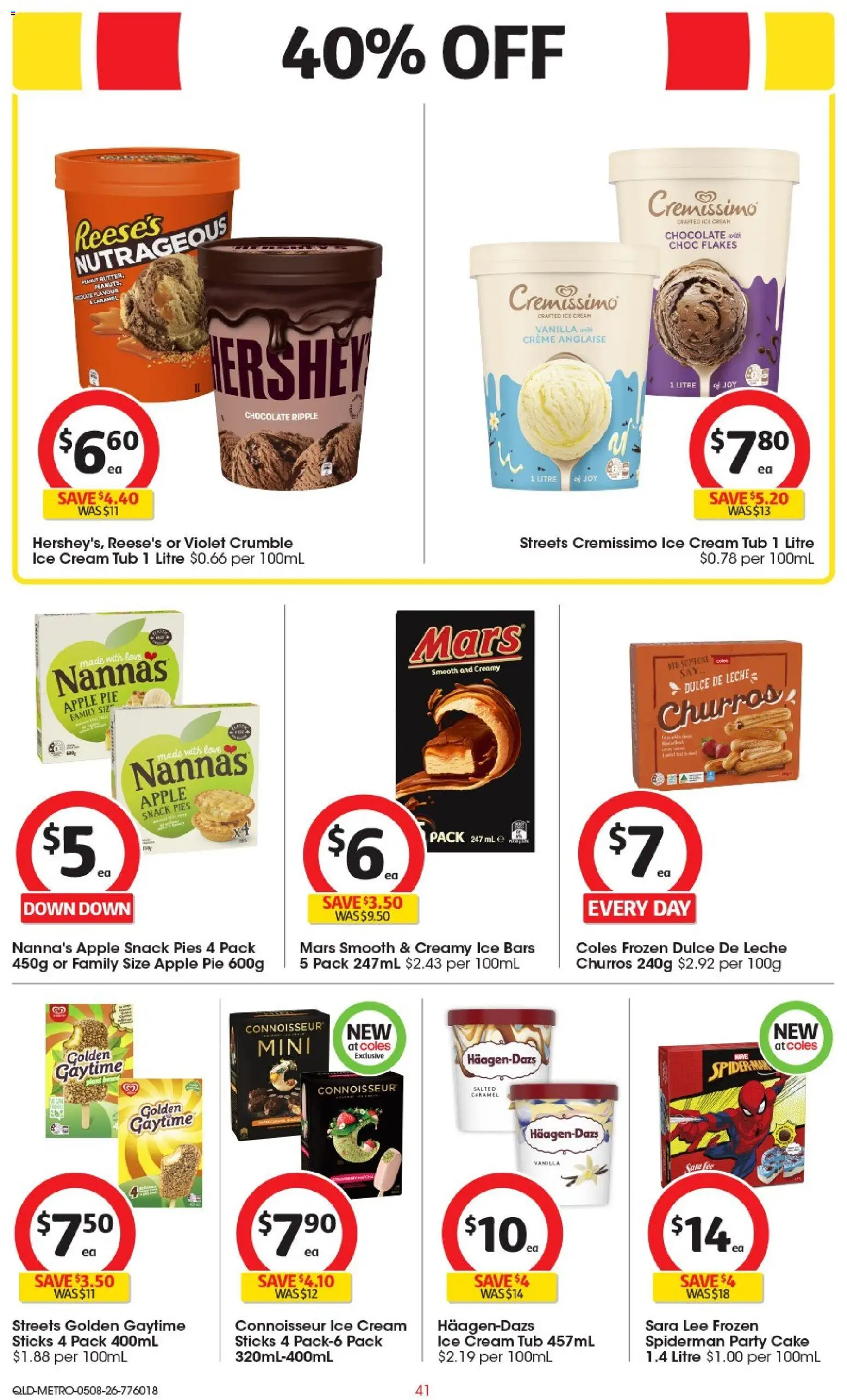 Coles catalogue - valid from 05/08/2026 | Page: 41 | Products: Chocolate, Cream, Flakes, Ice cream